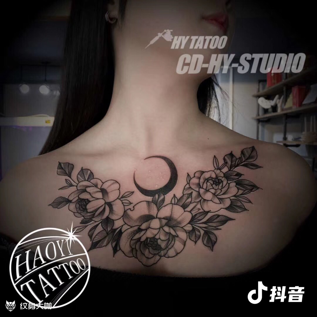 花胸_纹身图案手稿图片_李冬海的纹身作品集