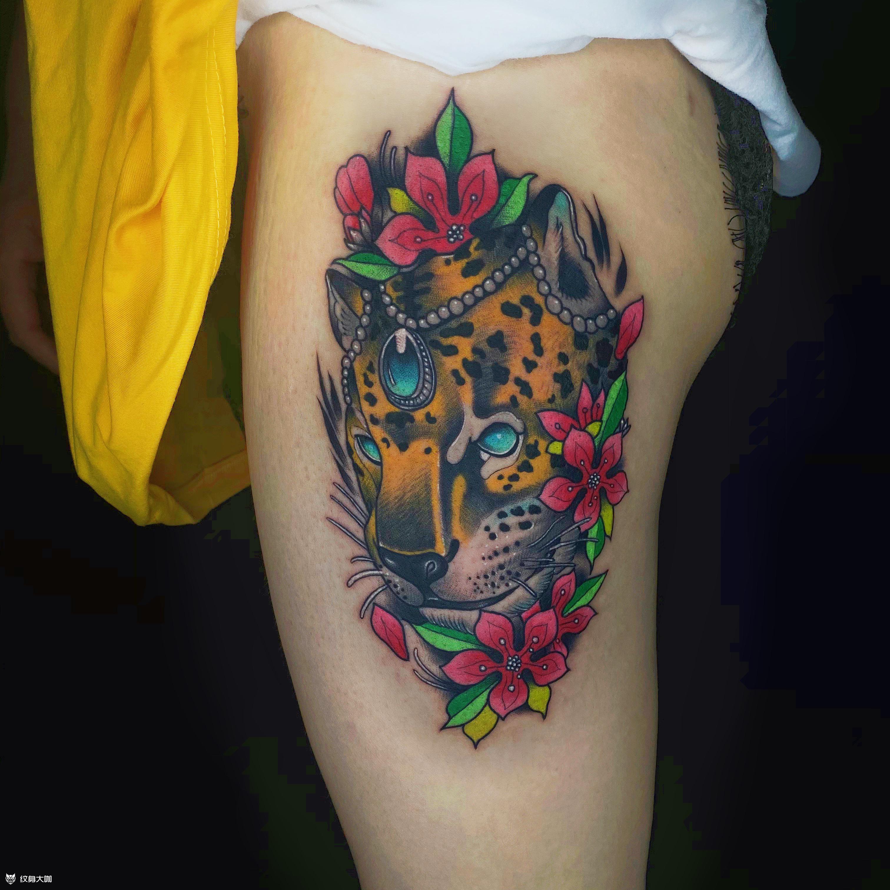 豹子_纹身图案手稿图片_黄晓旭的纹身作品集