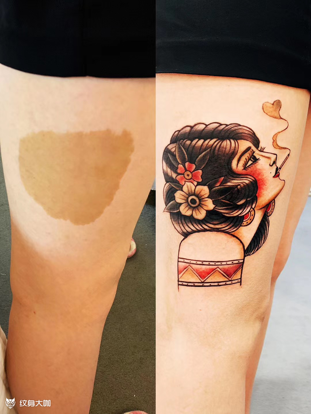 胎记覆盖_纹身图案手稿图片_小九的纹身作品集