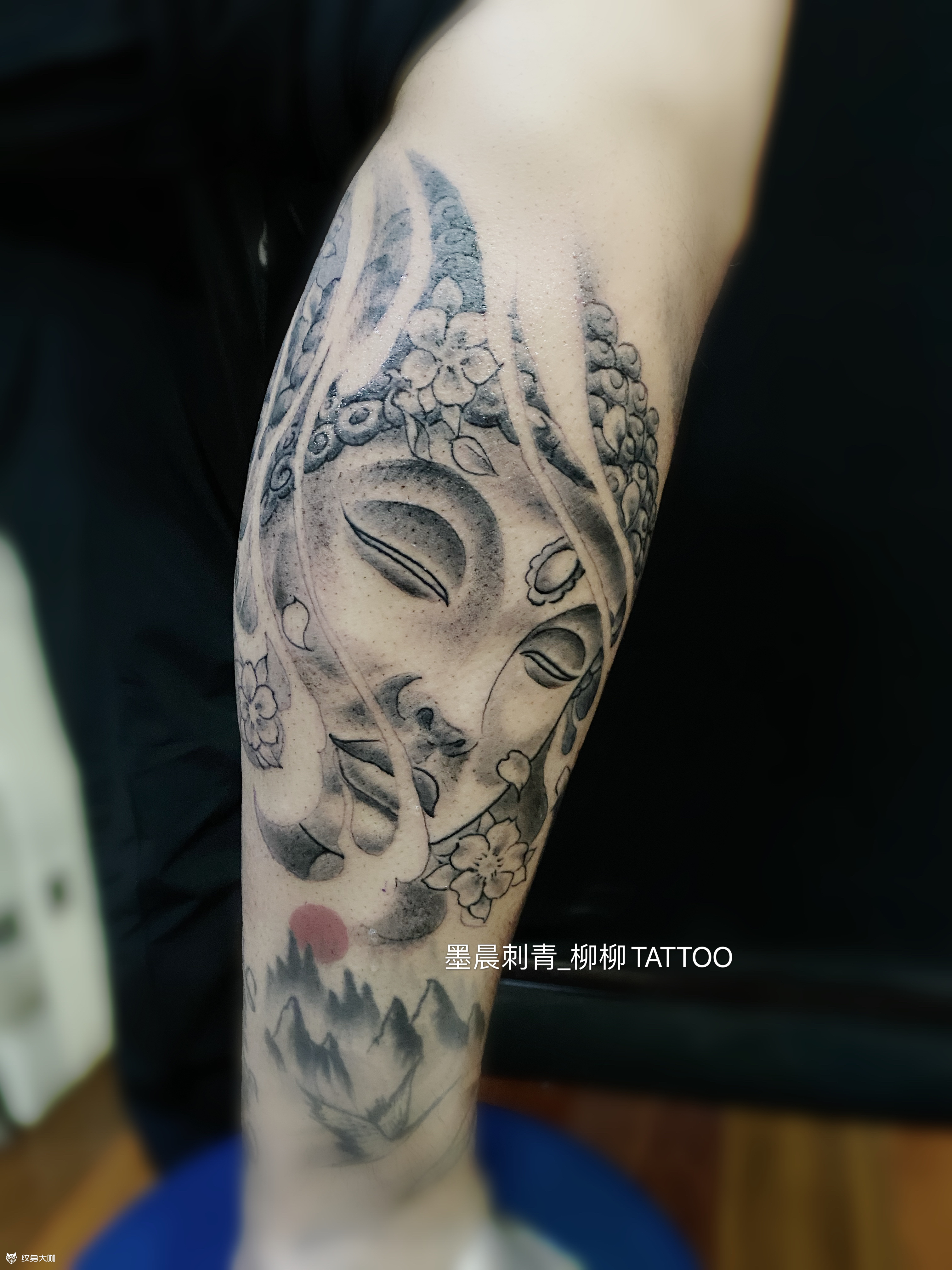 佛塔_纹身图案手稿图片_柳柳的纹身作品集