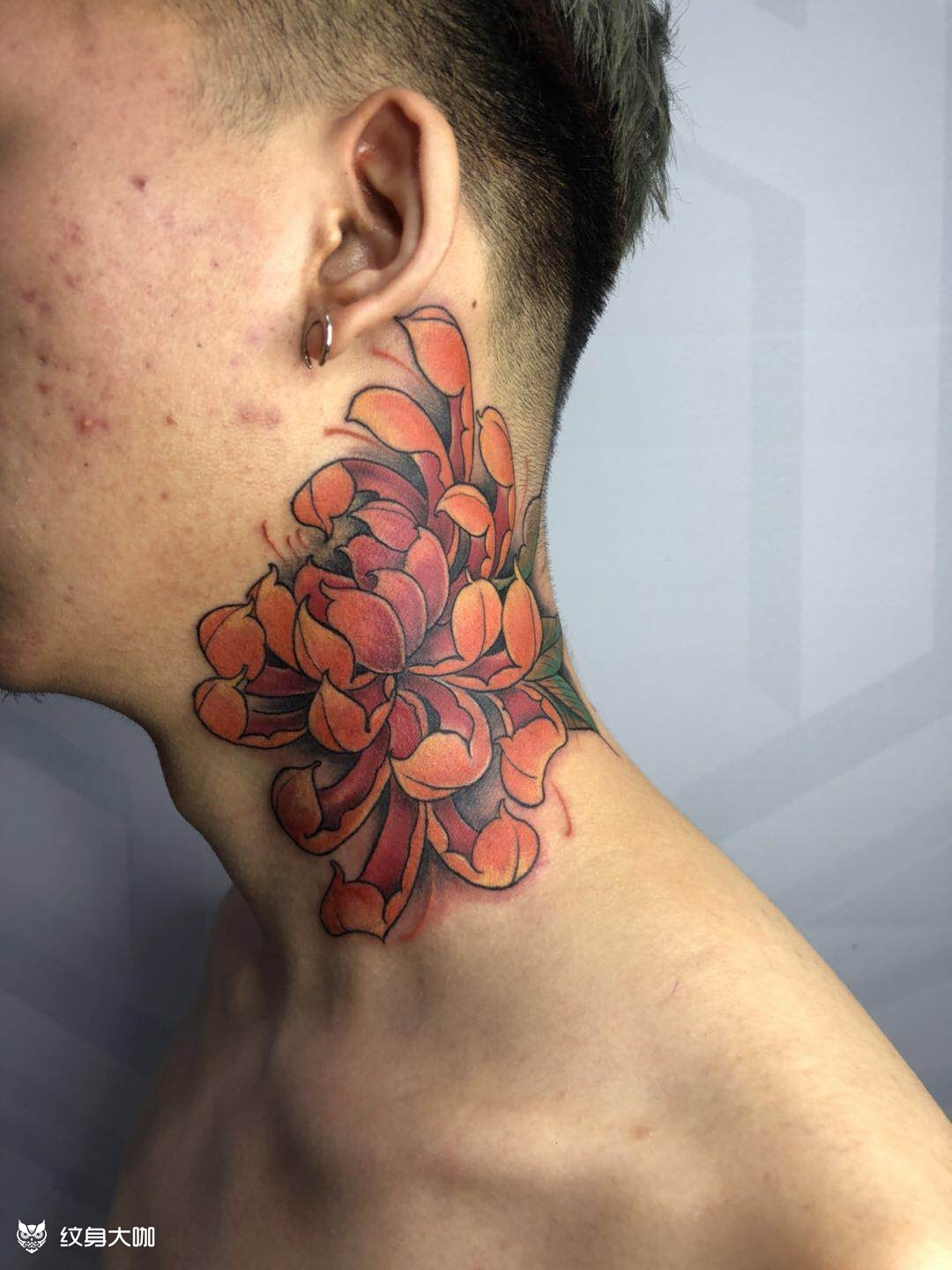 花脖子_纹身图案手稿图片_鸿飞的纹身作品集