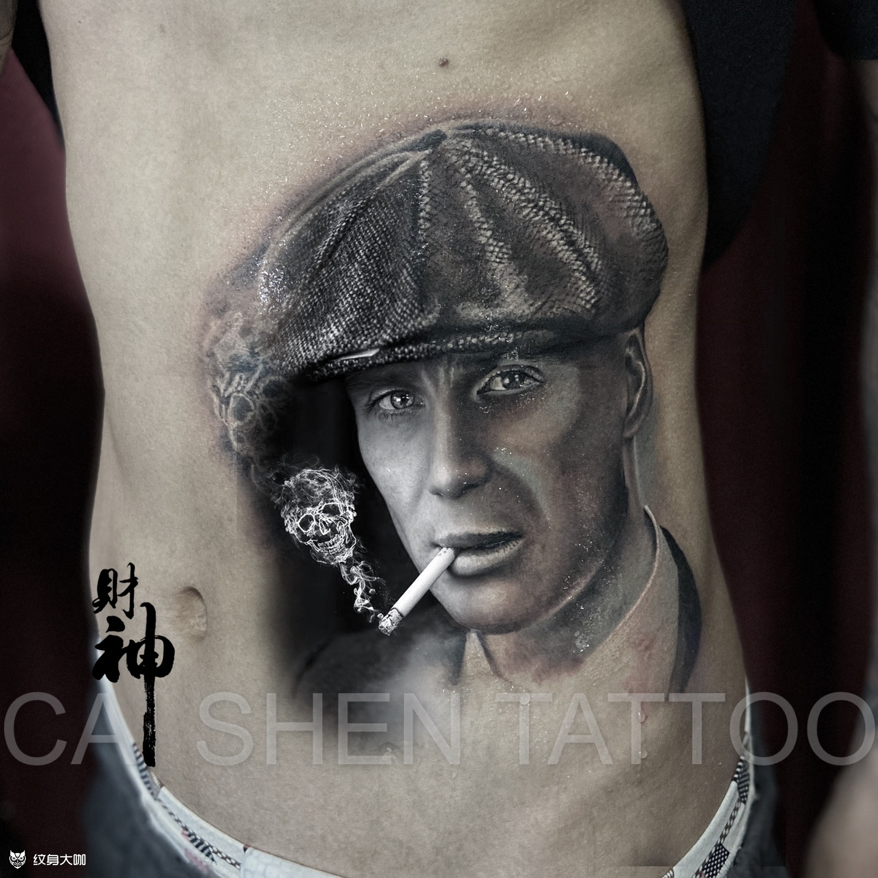 谢尔比(基里安·墨菲)_纹身图案手稿图片_任杰的纹身作品集