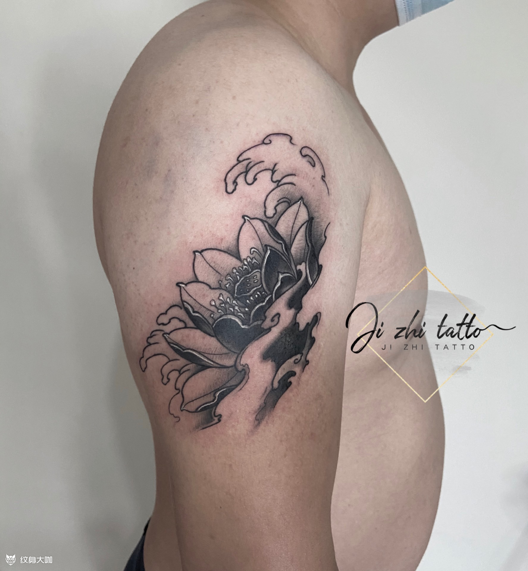 遮盖,莲花_纹身图案手稿图片_黎超的纹身作品集