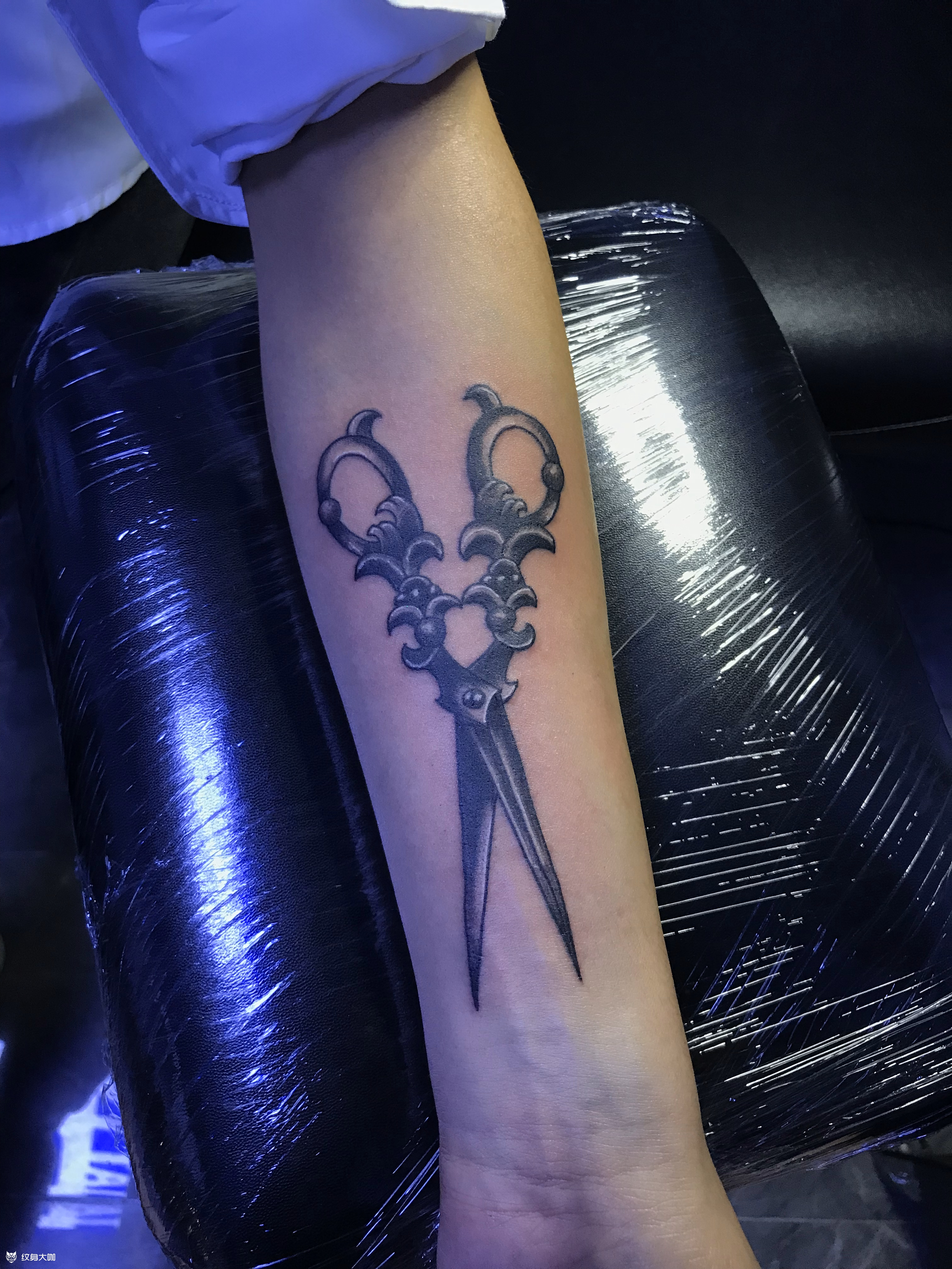 school剪刀7015_纹身图案手稿图片_龙航的纹身作品集