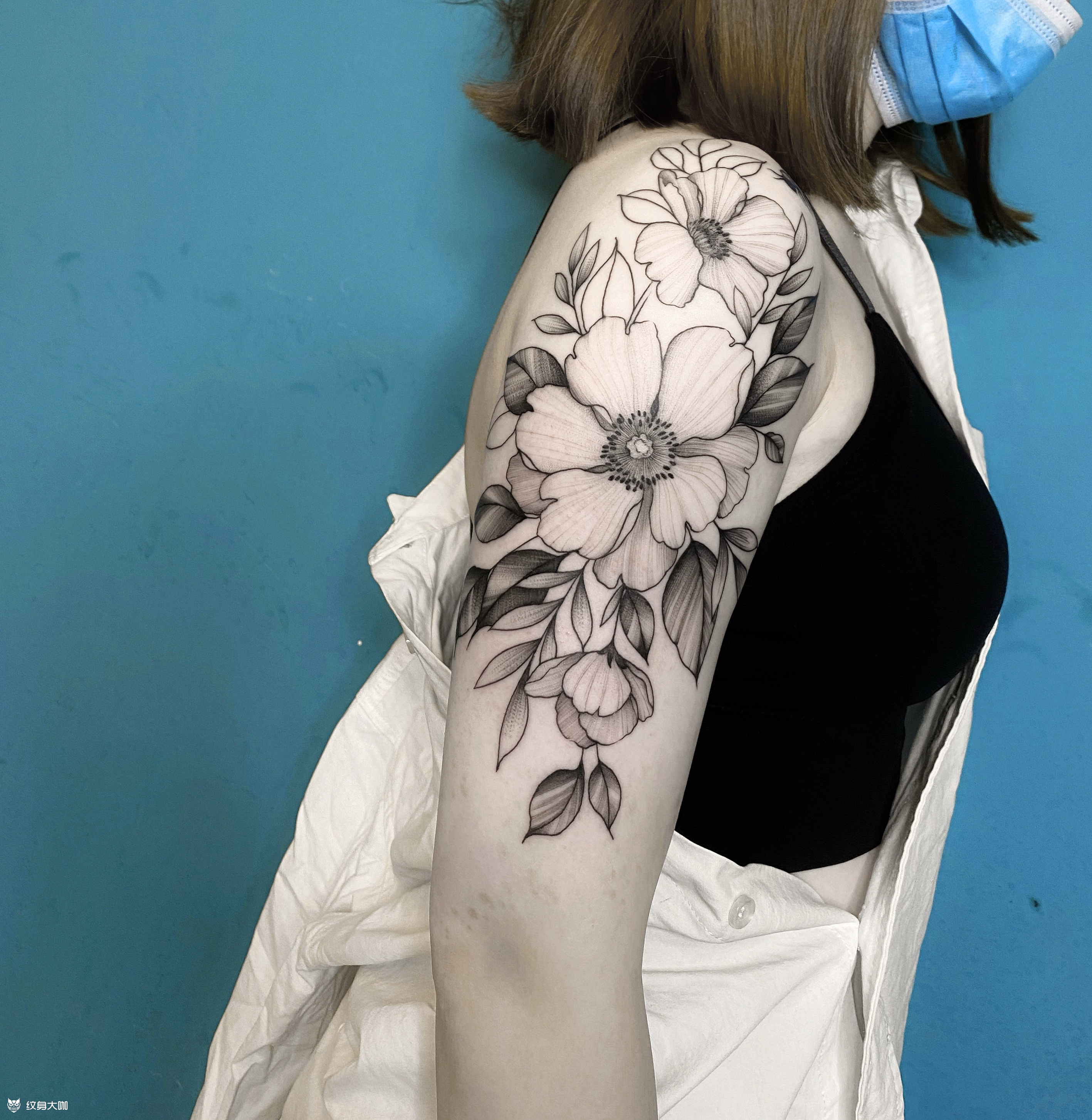 遮盖胎记 一素花_纹身图案手稿图片_静哥是女的的纹身作品集