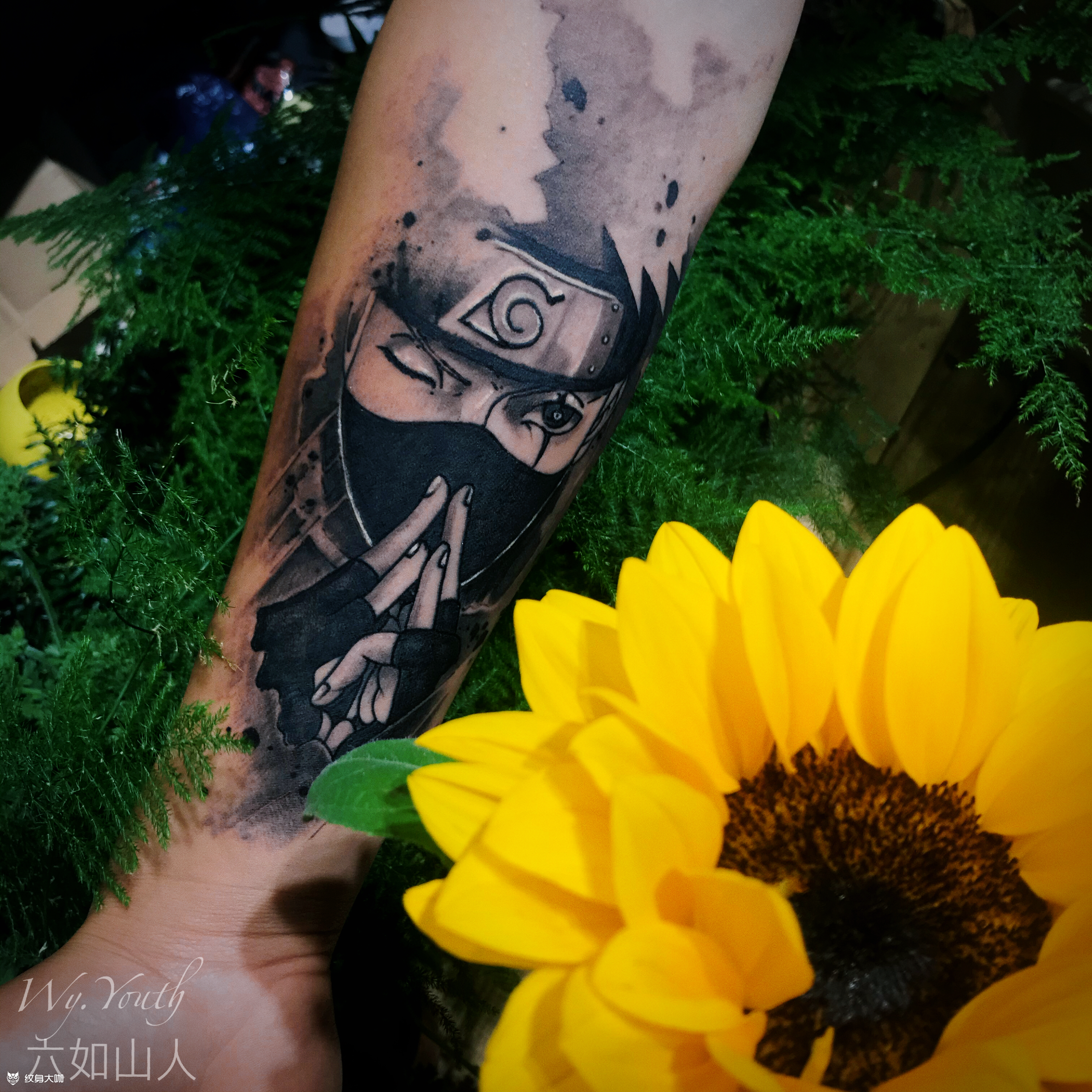 卡卡西_纹身图案手稿图片_六如six.r的纹身作品集