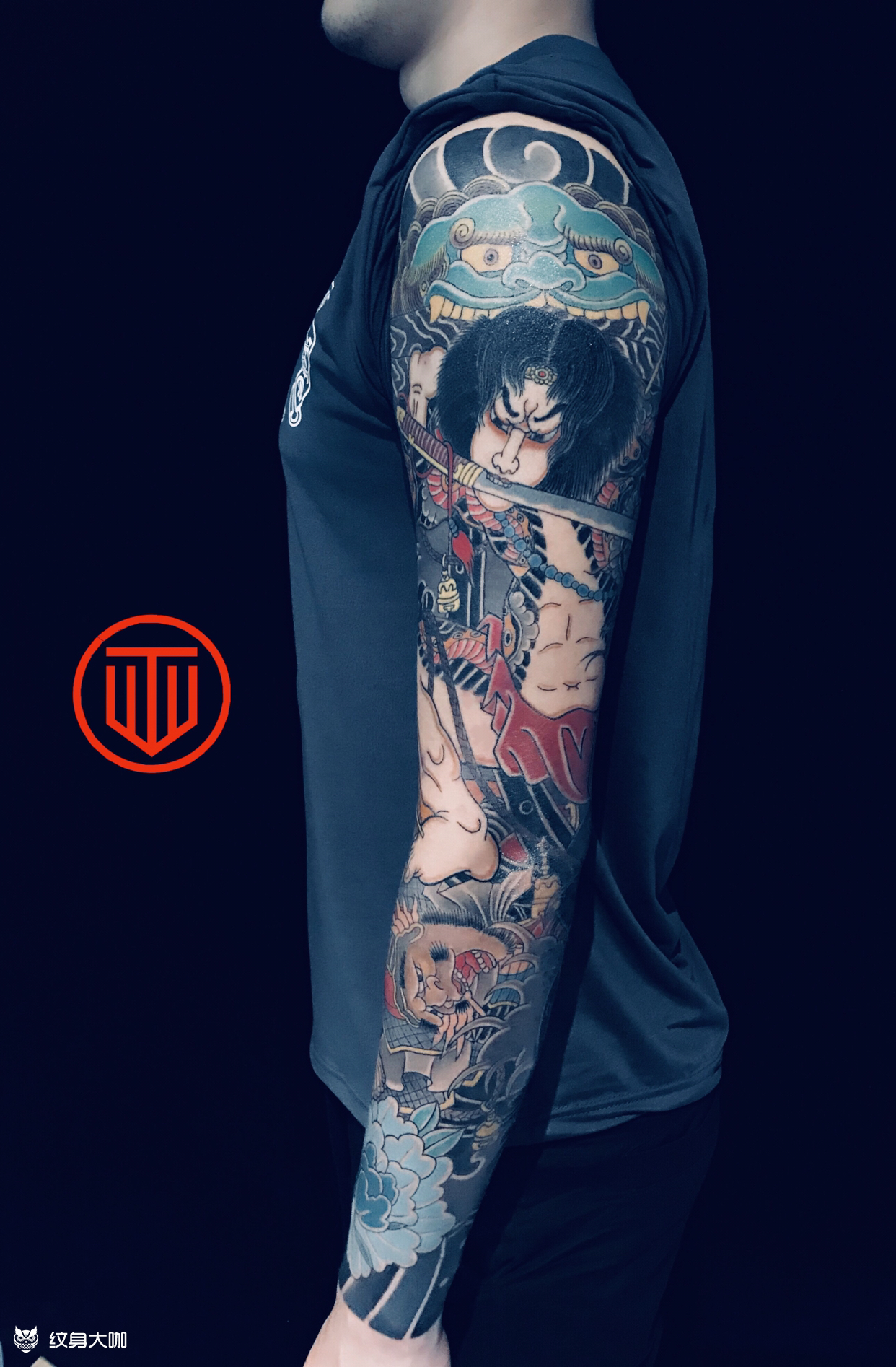张顺破水门 外侧_纹身图案手稿图片_纹武堂 雕琢的纹身作品集