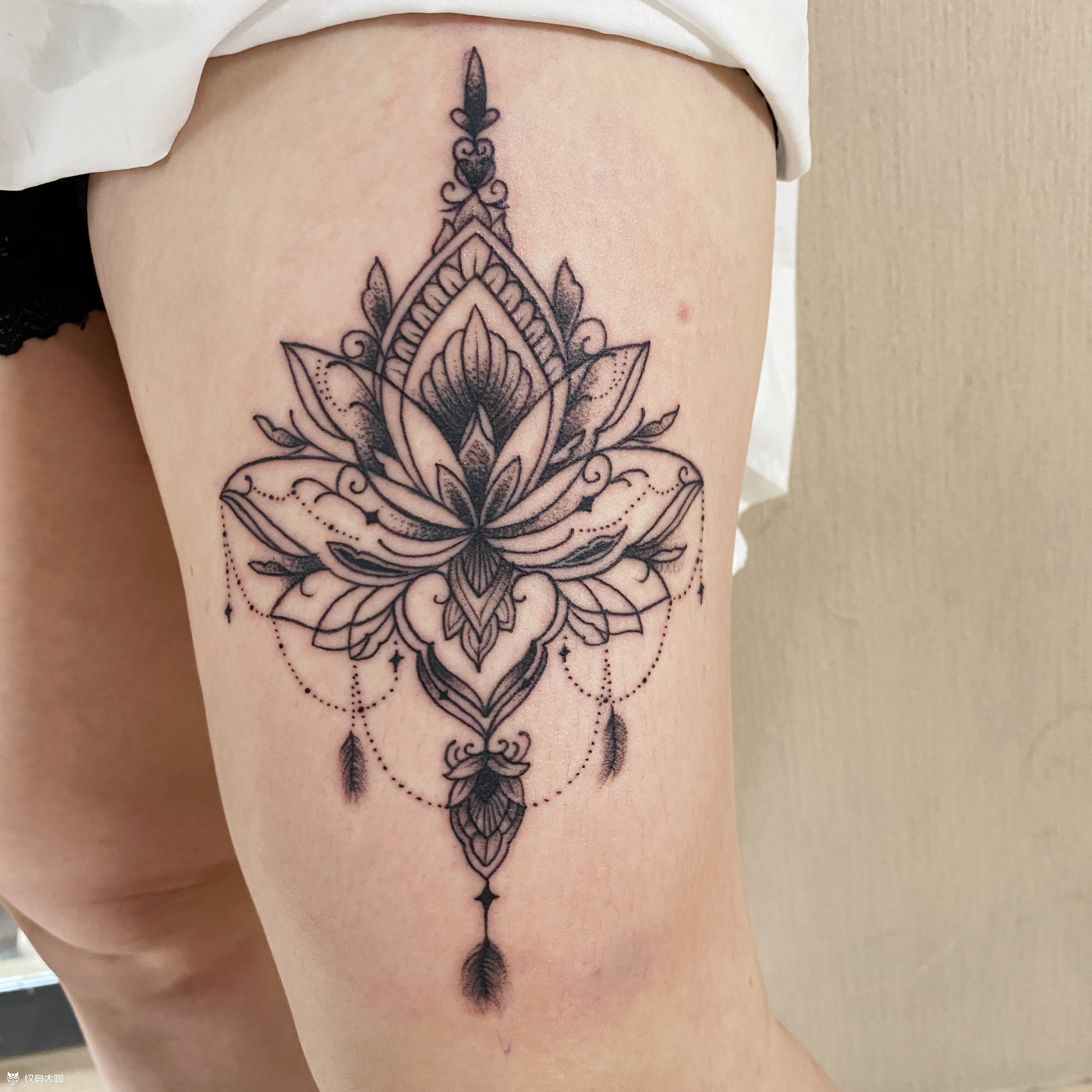 繁花_纹身图案手稿图片_笃段的纹身作品集