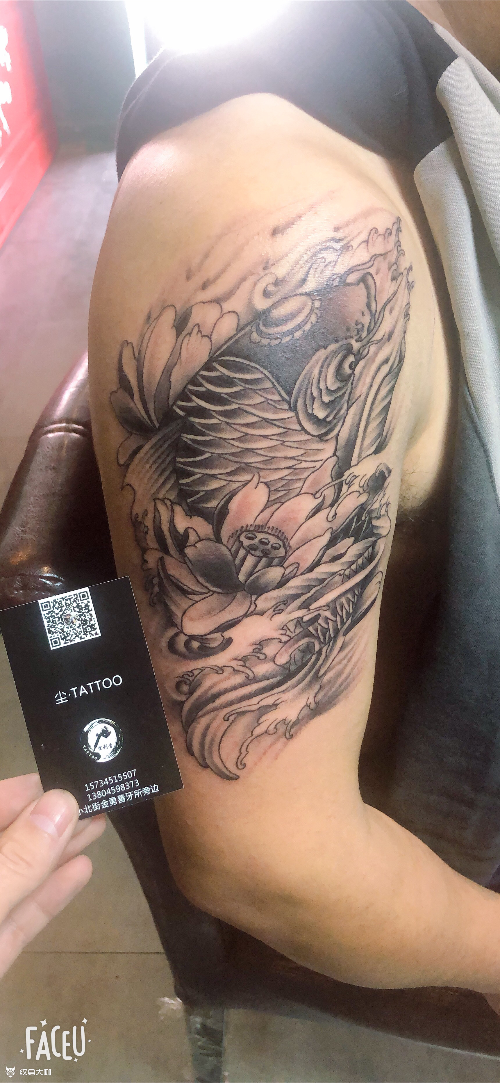 鲤鱼_纹身图案手稿图片_尘cq的纹身作品集