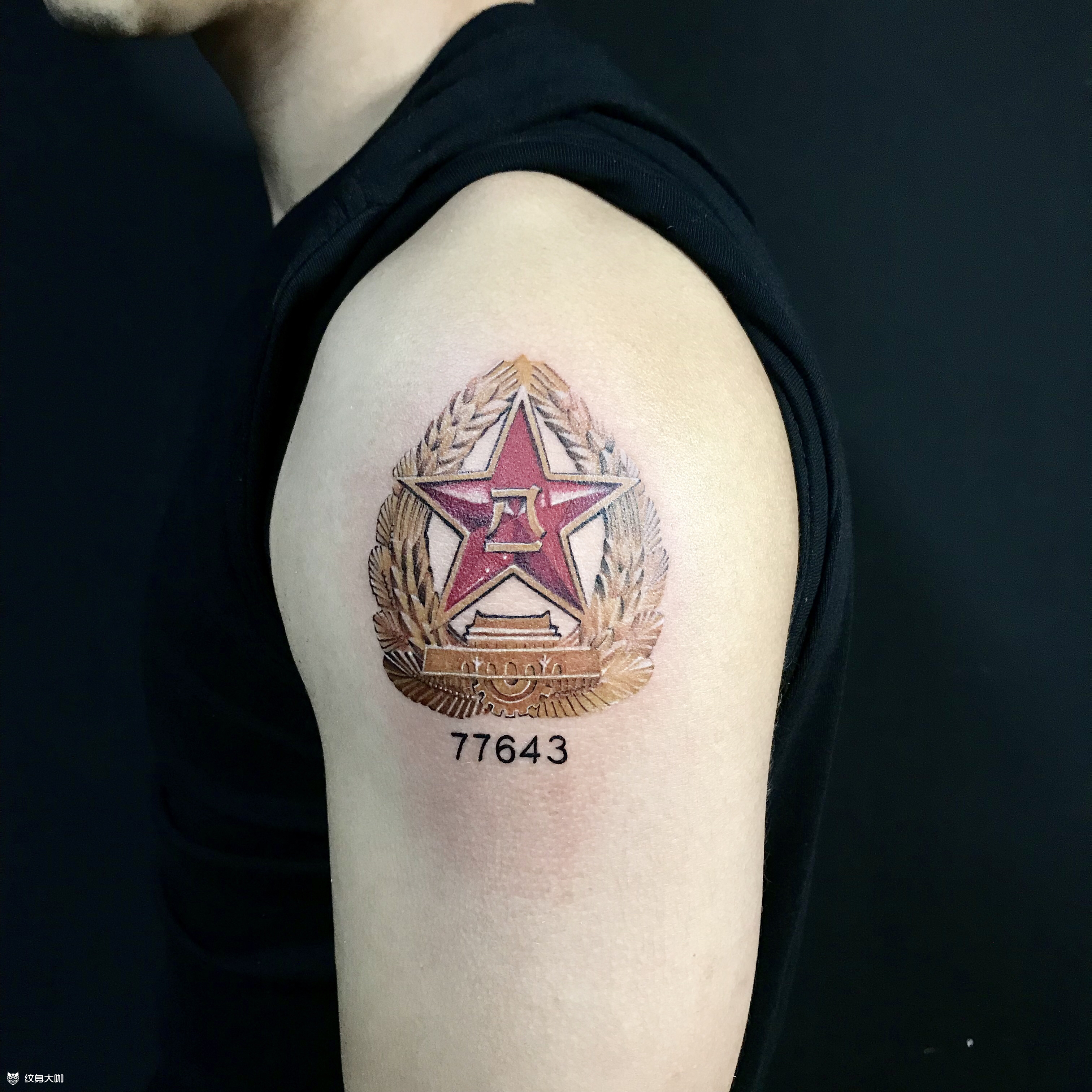 军徽_纹身图案手稿图片_钟政的纹身作品集