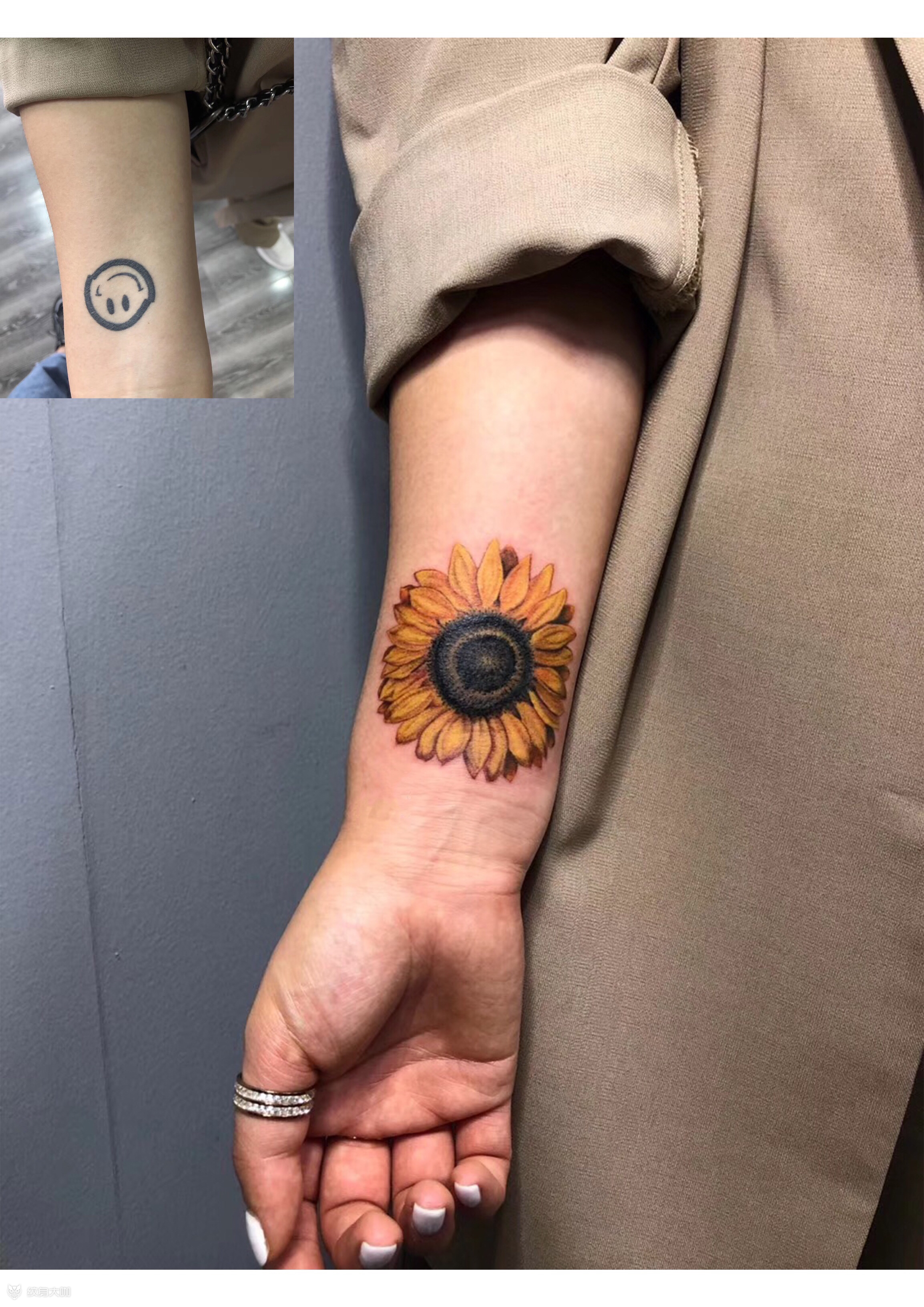 手臂欧美写实花 遮盖简介:热爱纹身与美术 专注认真对待每一寸皮ta的