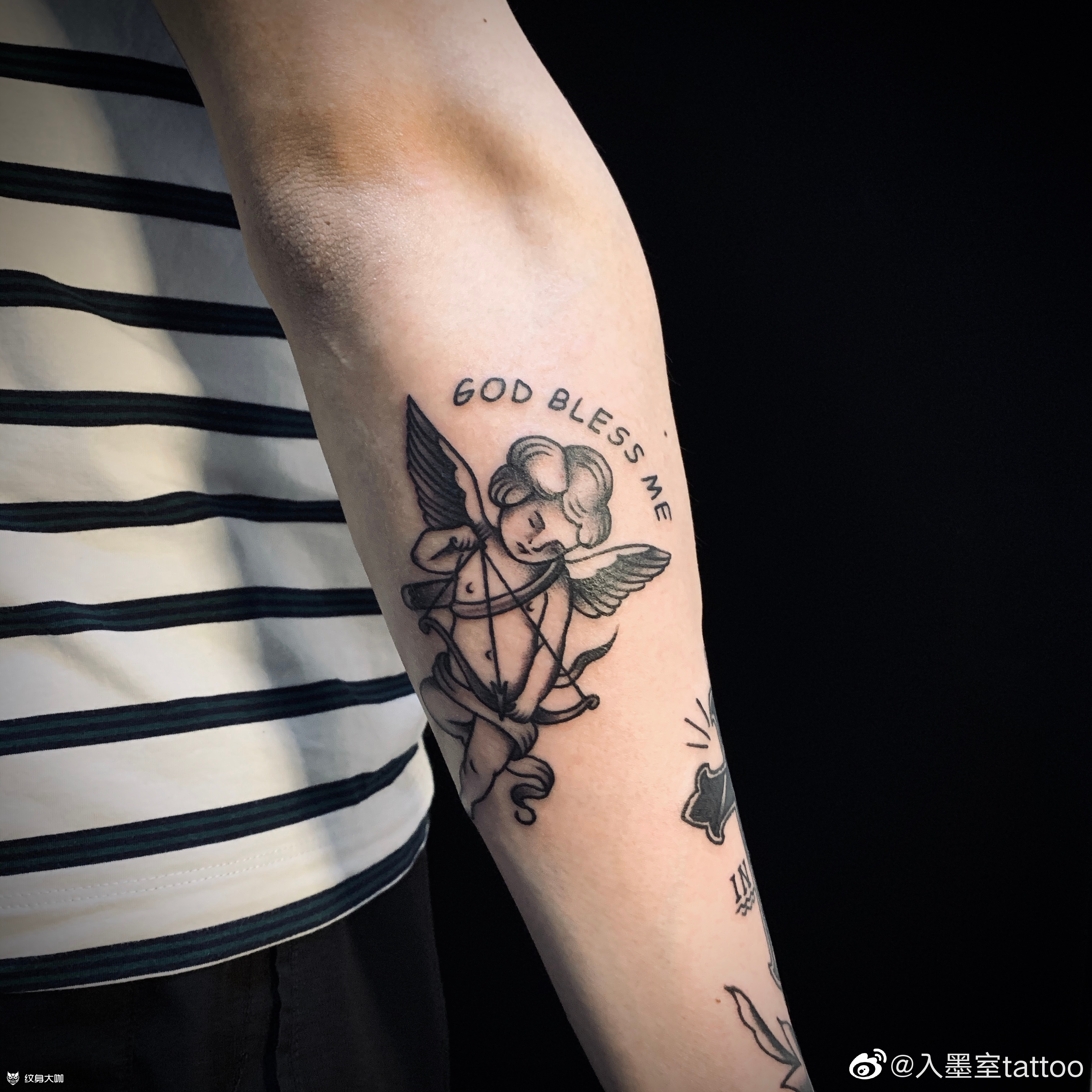 old school天使_纹身图案手稿图片_陈传杰的纹身作品集