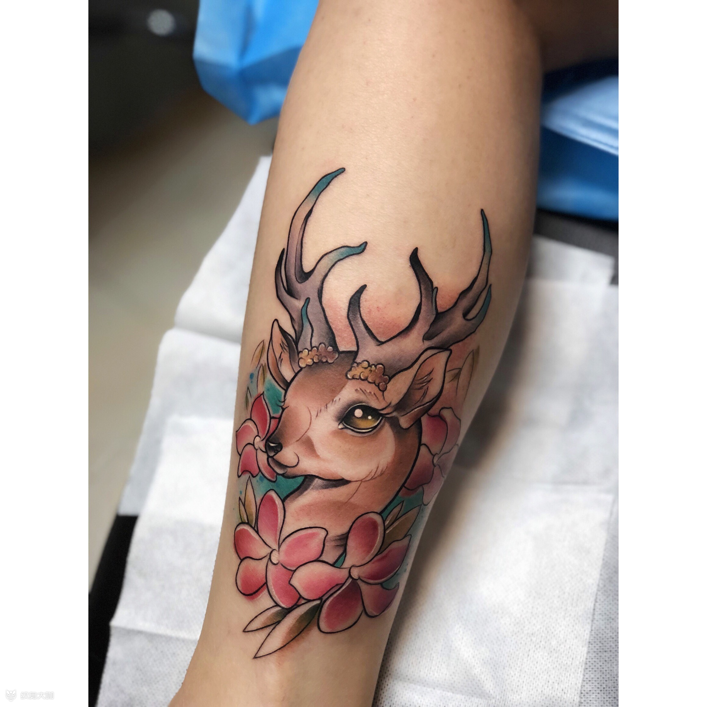 鹿仙儿_纹身图案手稿图片_lynn的纹身作品集