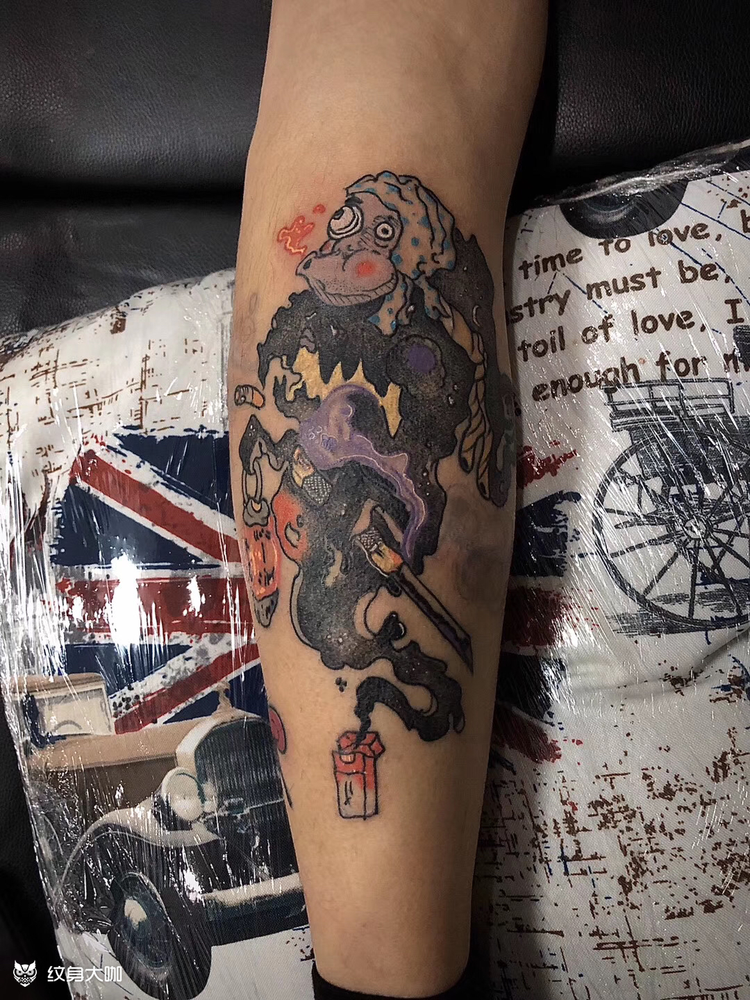 火男_纹身图案手稿图片_张思源的纹身作品集