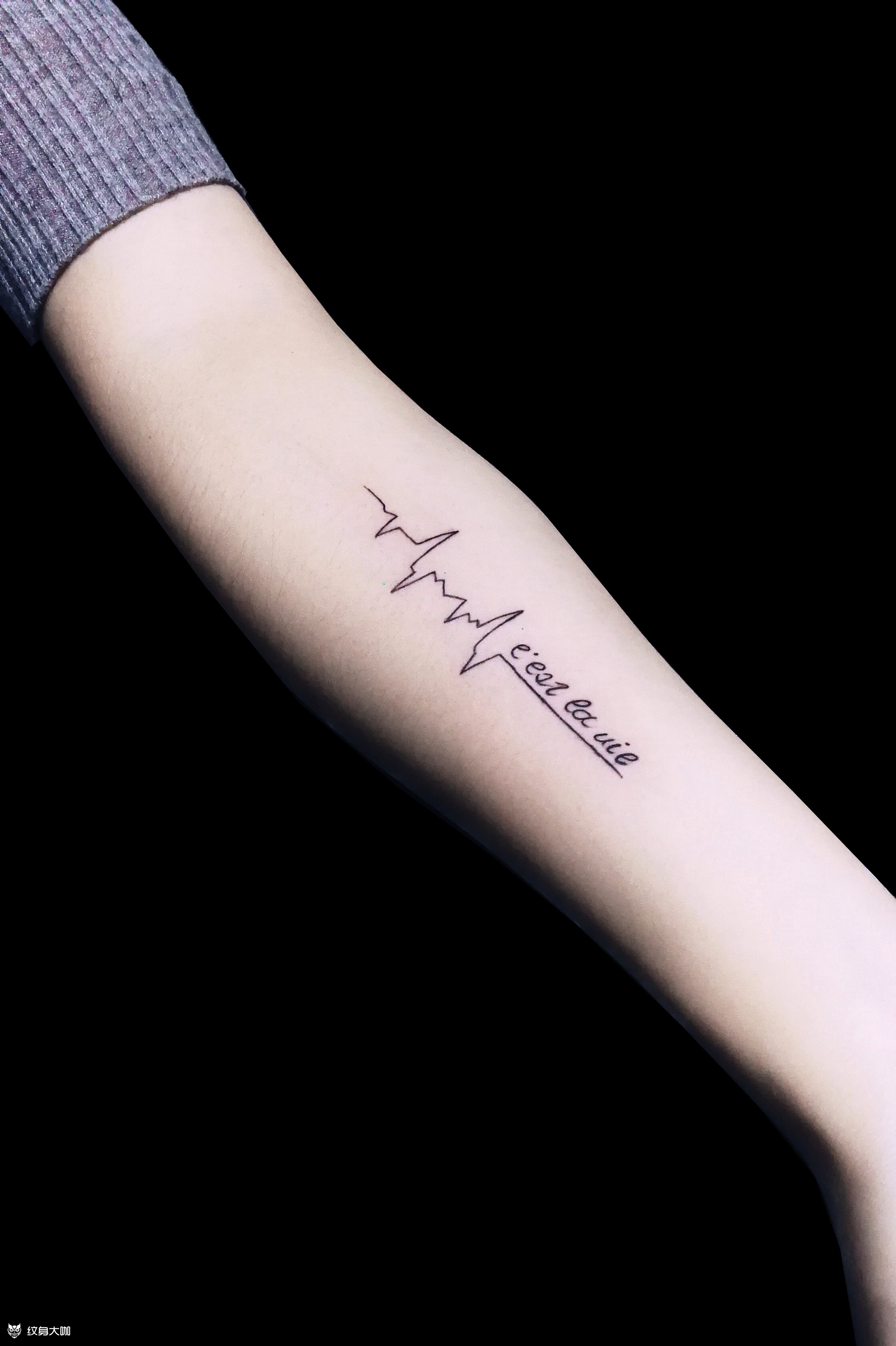 心电图_纹身图案手稿图片_小图作品的纹身作品集