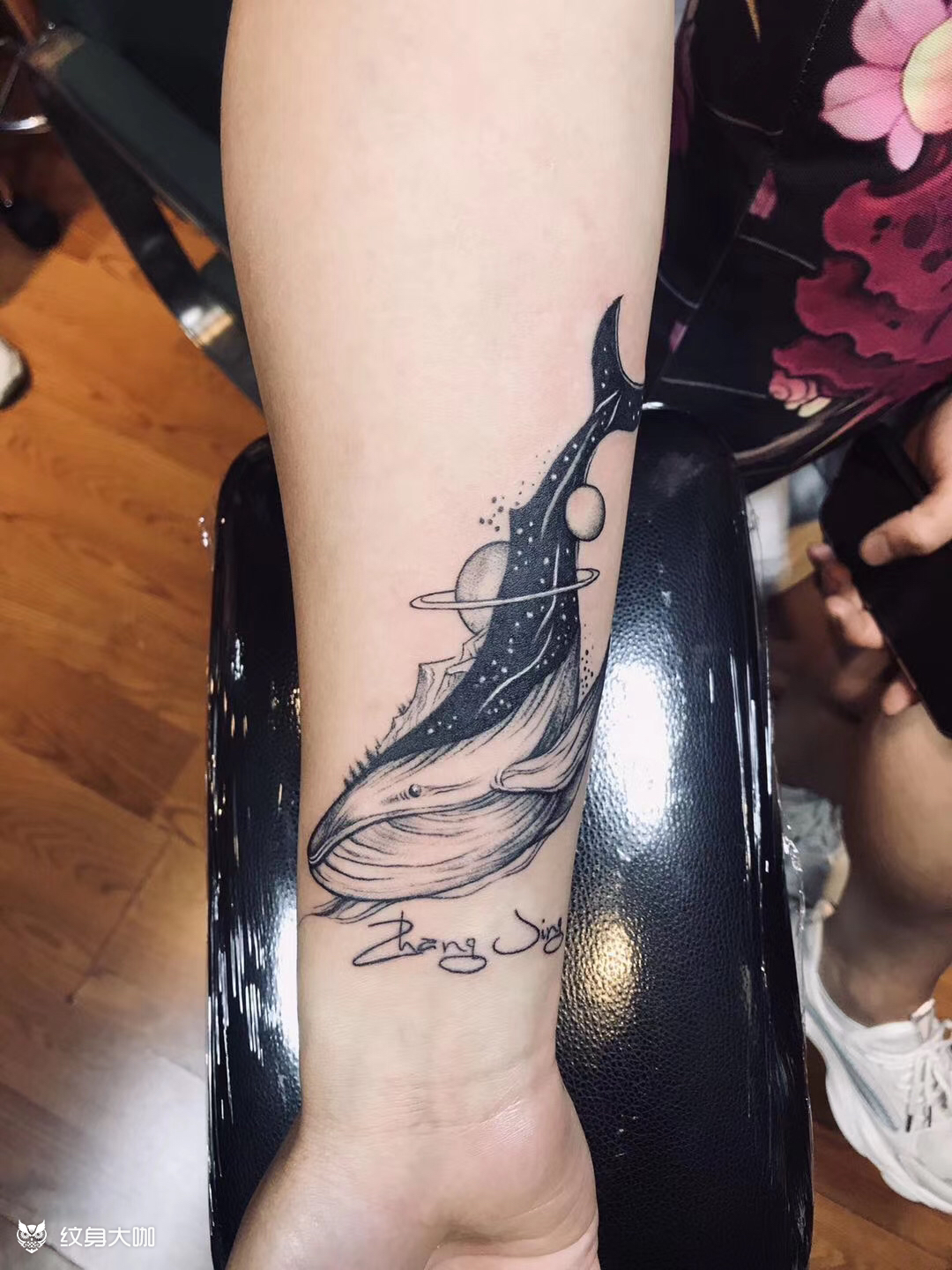 小臂鲸鱼_纹身图案手稿图片_汤圆的纹身作品集