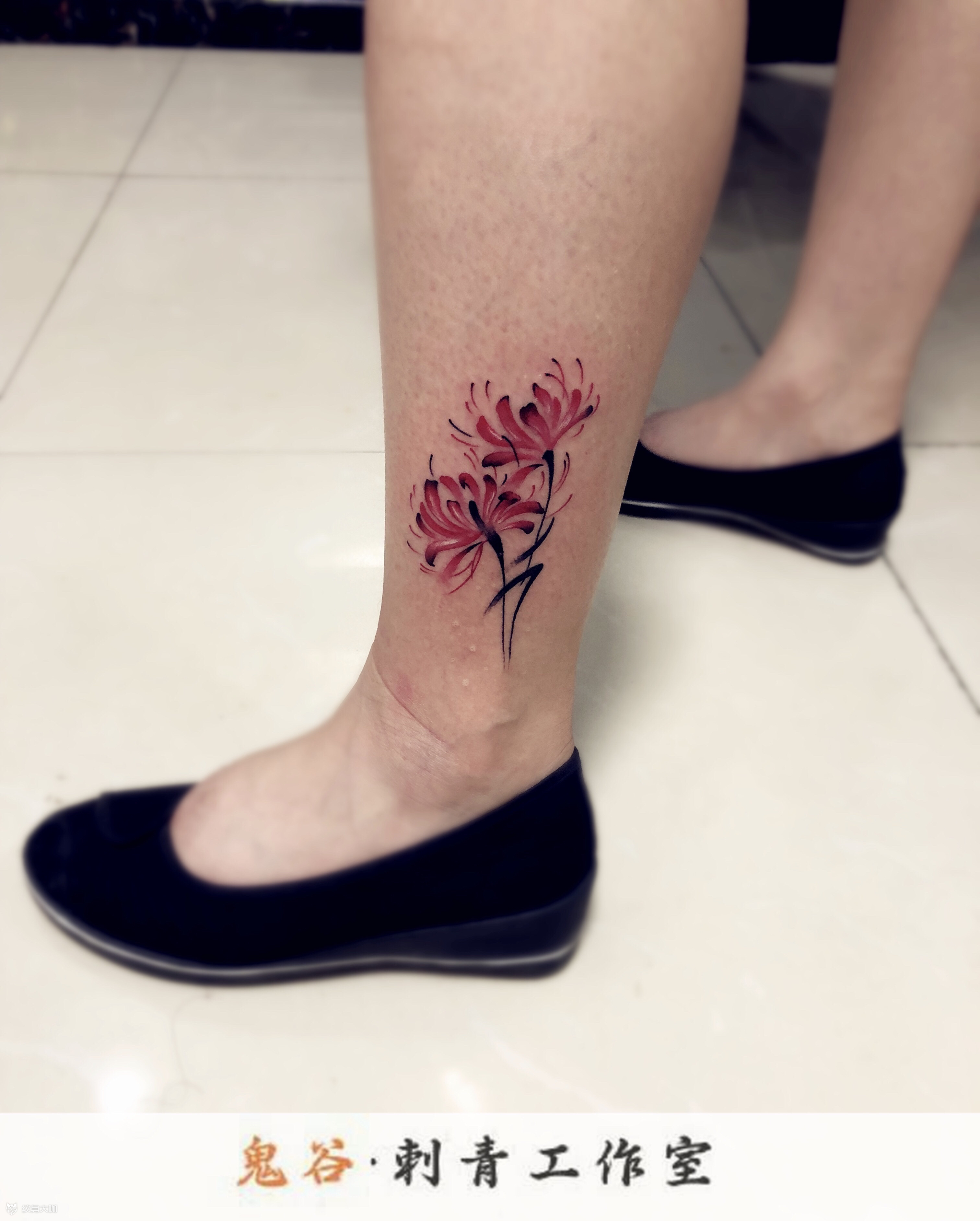 彼岸花_纹身图案手稿图片_薛新稳的纹身作品集