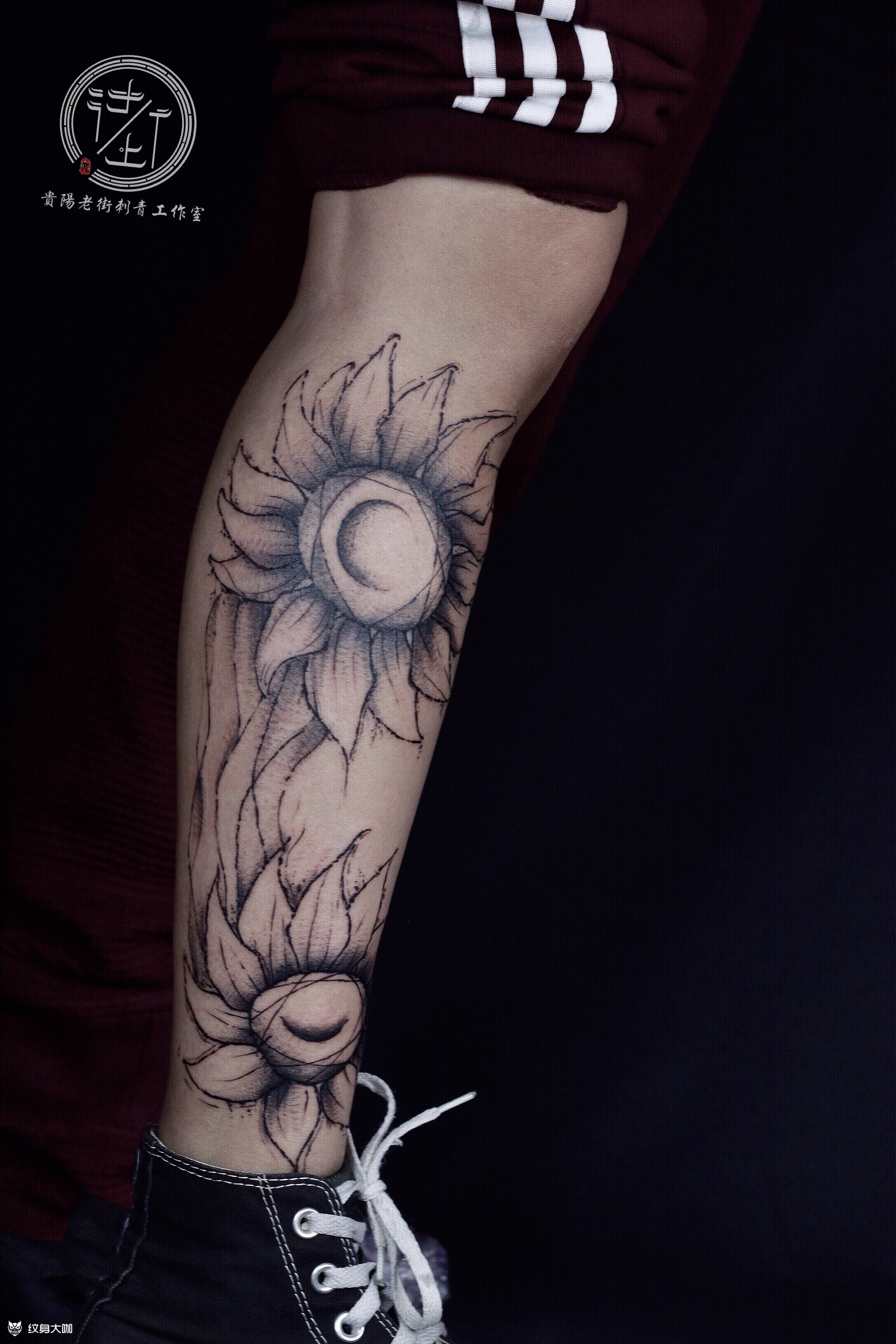 向日葵 by:麻花_纹身吧社区 - 纹身大咖