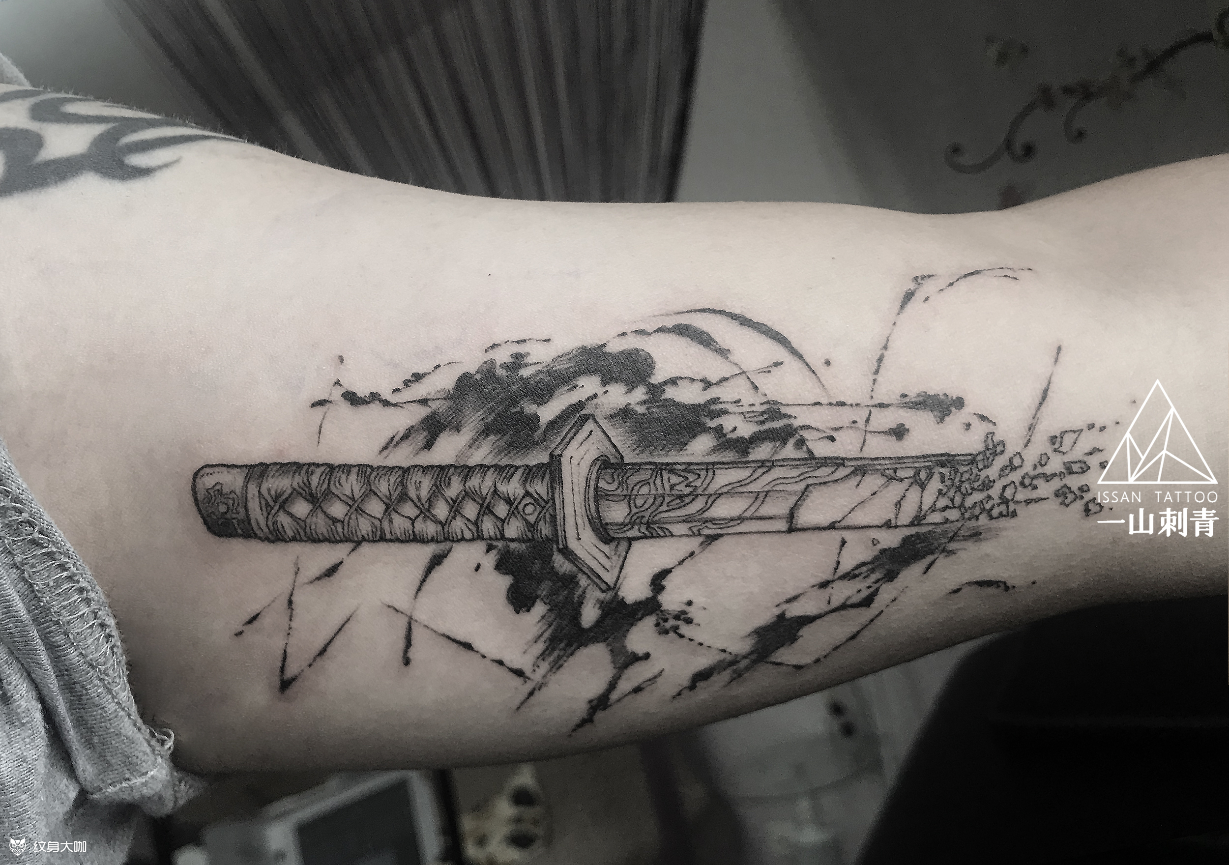 千刃_纹身图案手稿图片_一山的纹身作品集