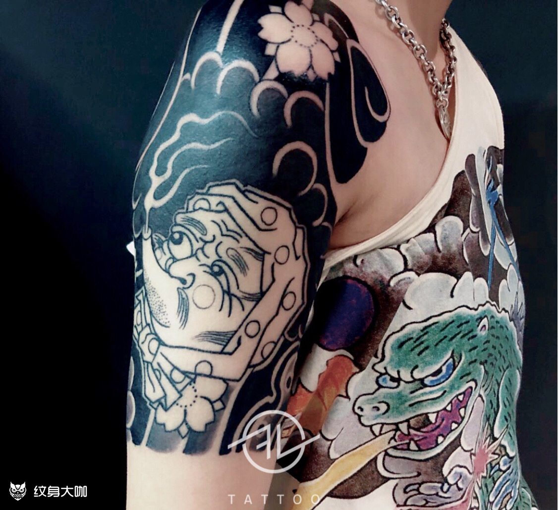 小半甲_纹身图案手稿图片_清先森的纹身作品集