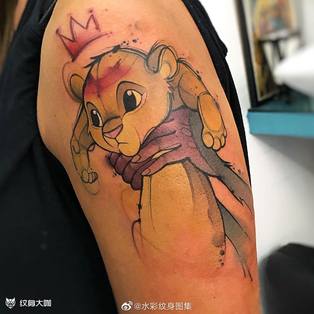 狮子王辛巴纹身手稿图片
