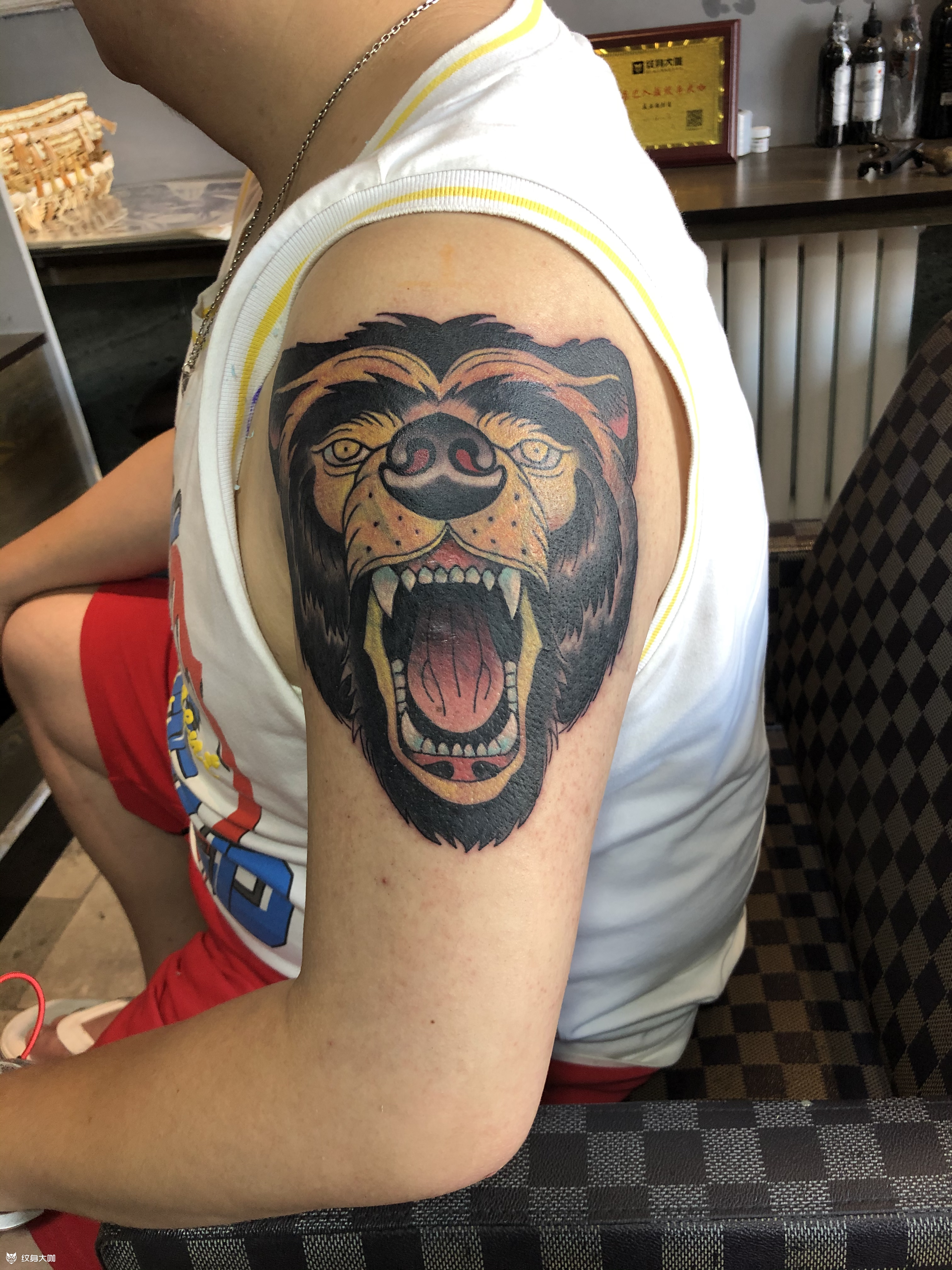 熊大遮盖_纹身图案手稿图片_王鹏的纹身作品集