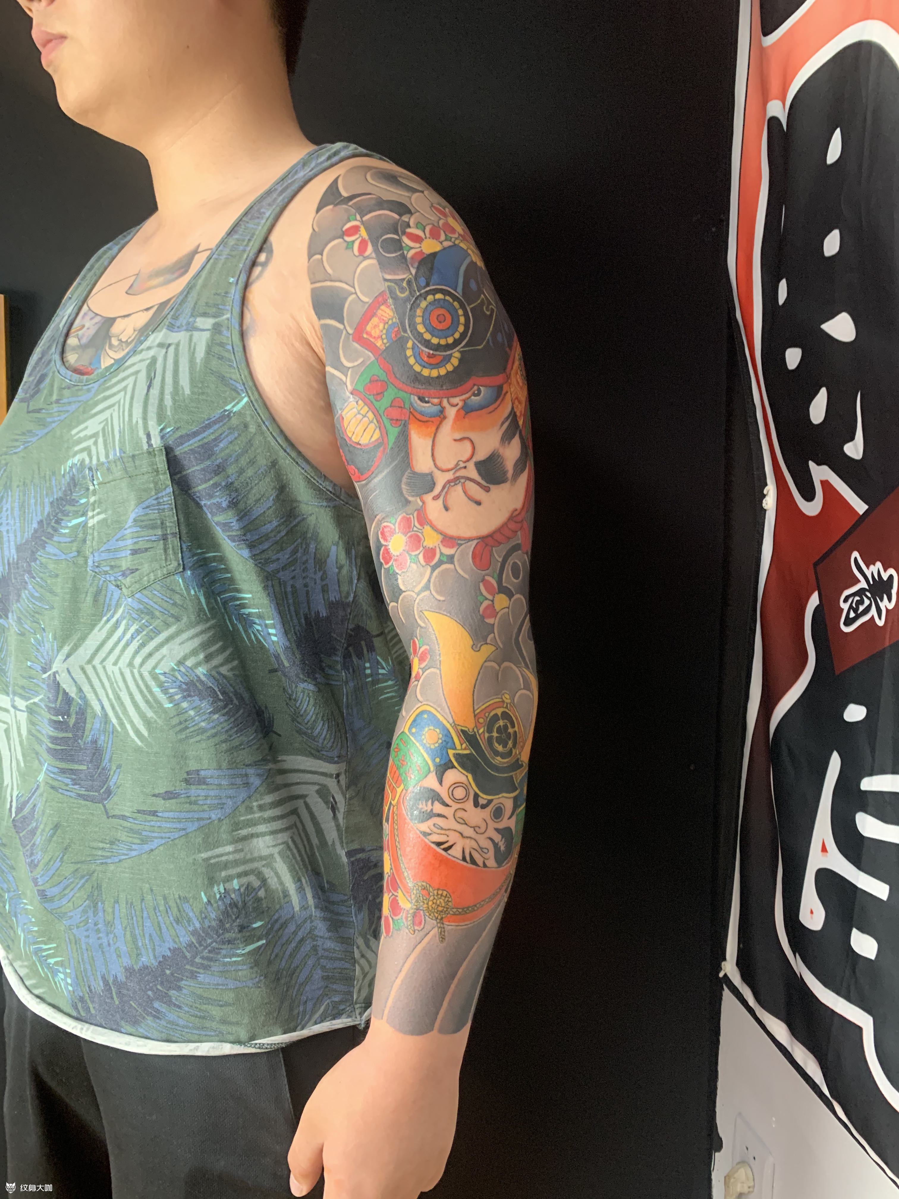 日式传统花臂大臂,胳膊肘遮盖_纹身吧社区 - 纹身大咖
