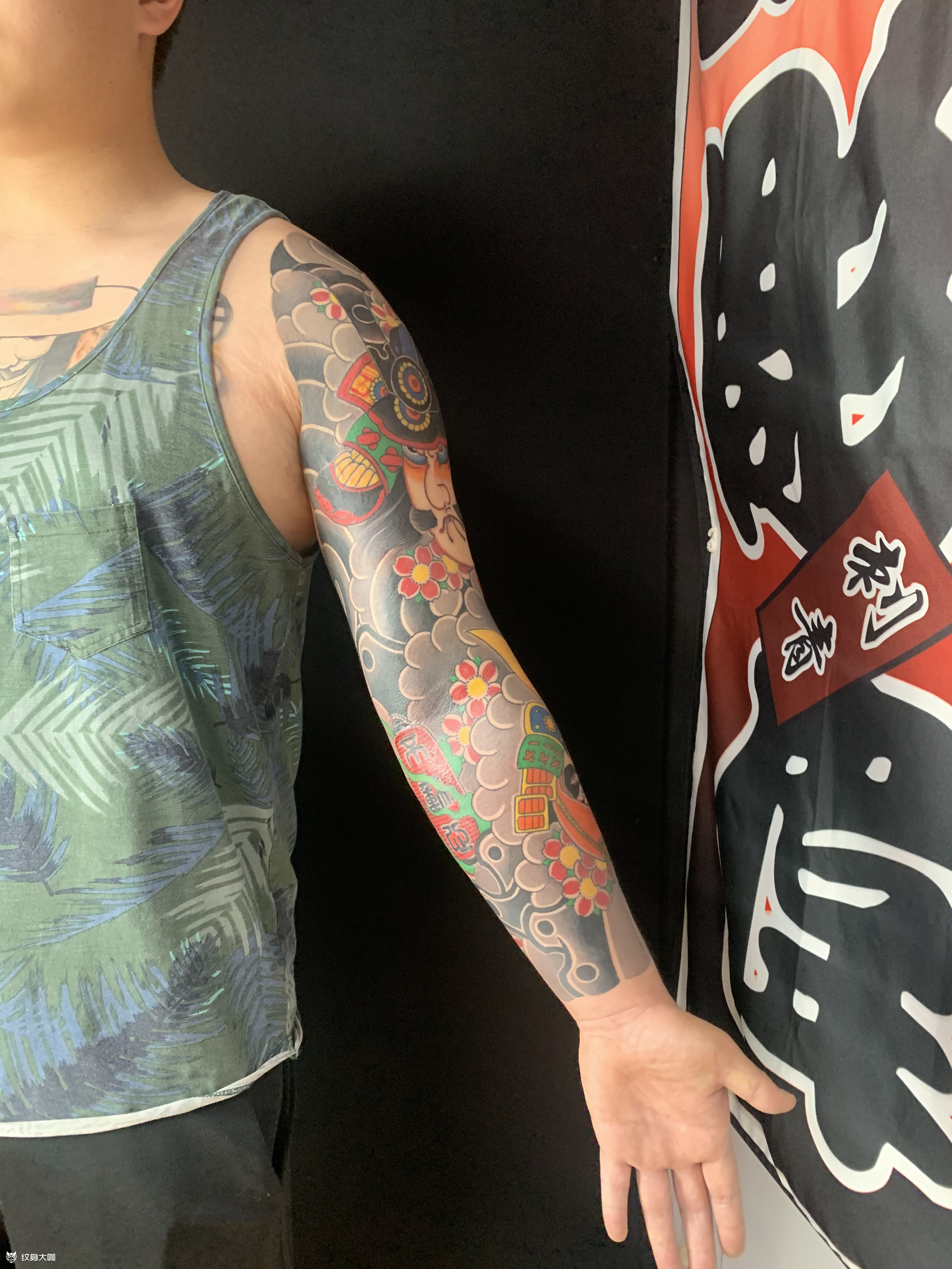日式传统花臂大臂,胳膊肘遮盖_纹身吧社区 - 纹身大咖