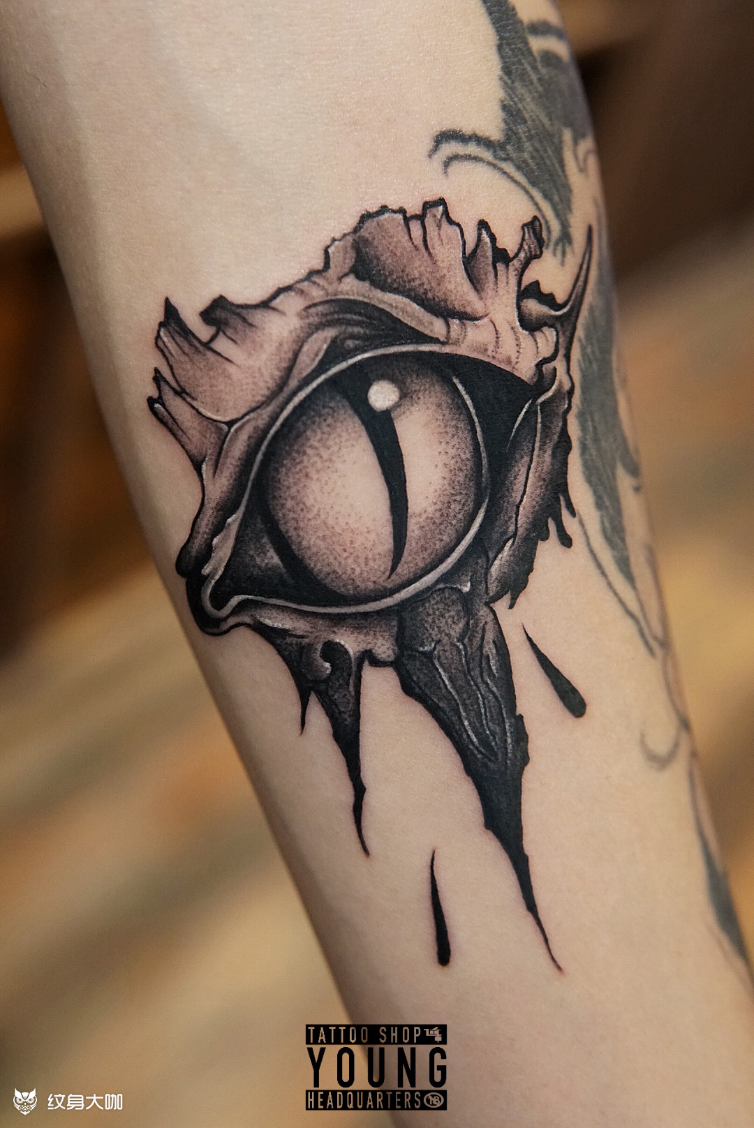 恶魔眼_纹身图案手稿图片_拾贰的纹身作品集