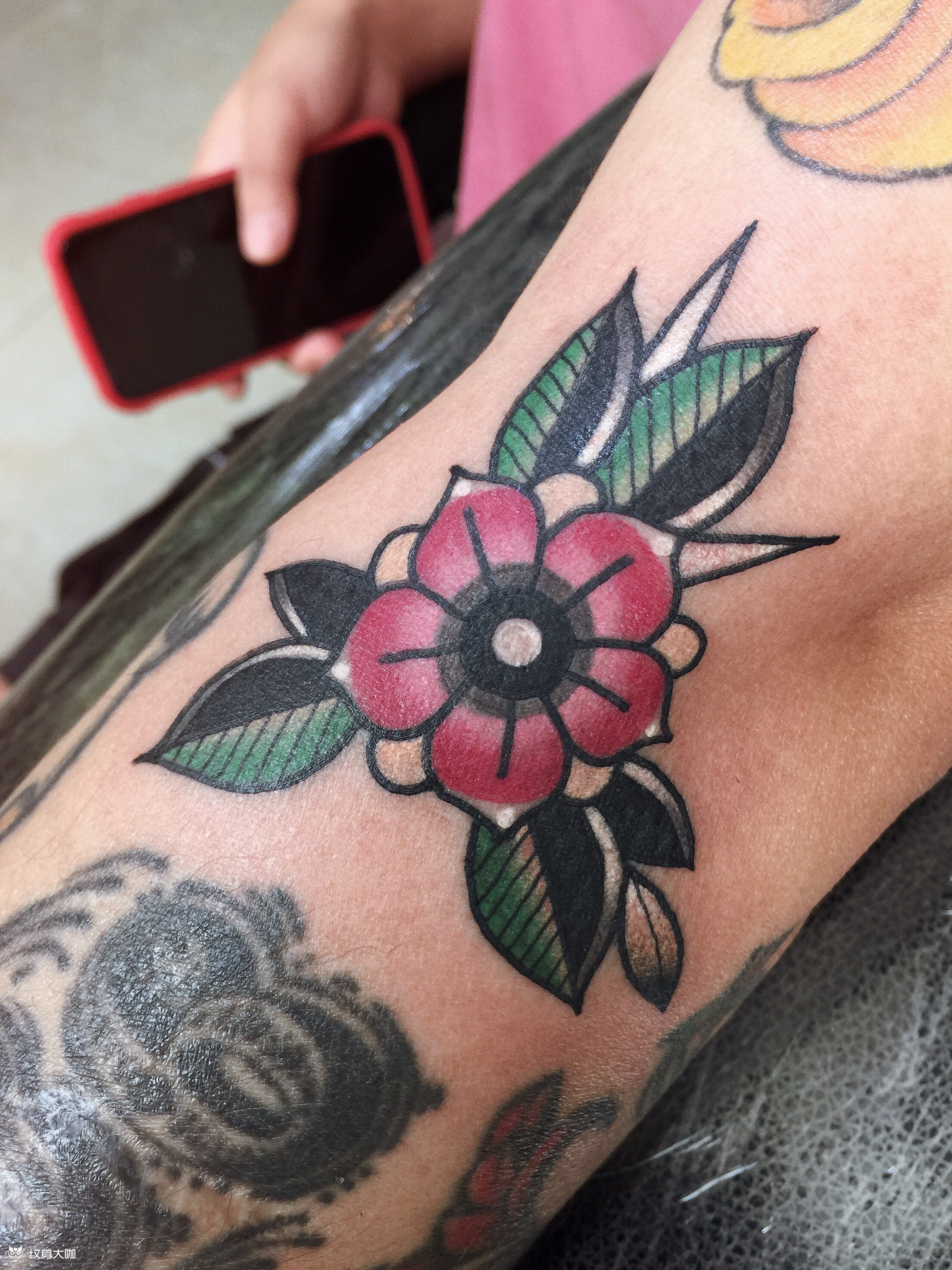 old school花_纹身图案手稿图片_韩旭的纹身作品集
