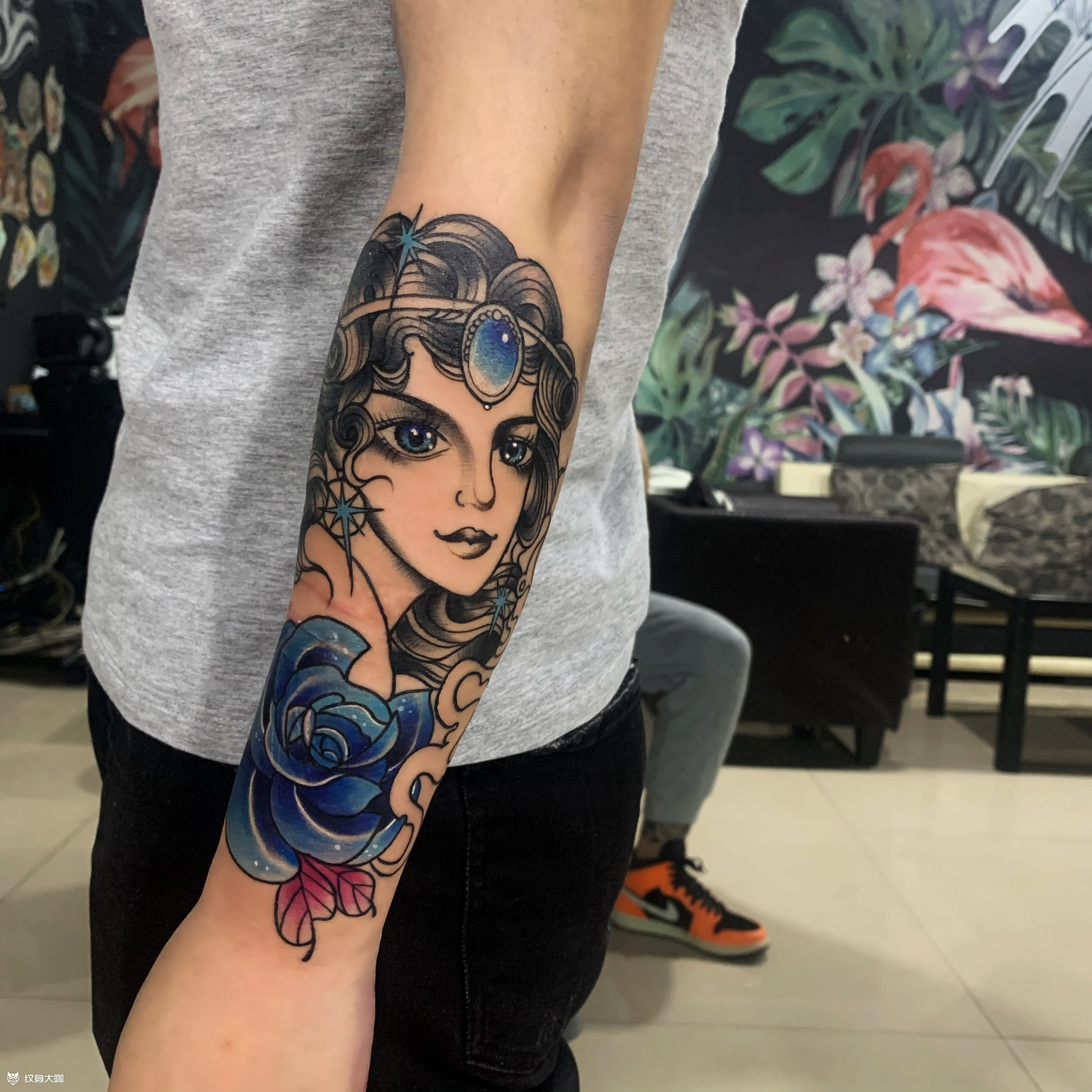 雅典娜_纹身图案手稿图片_刘威的纹身作品集