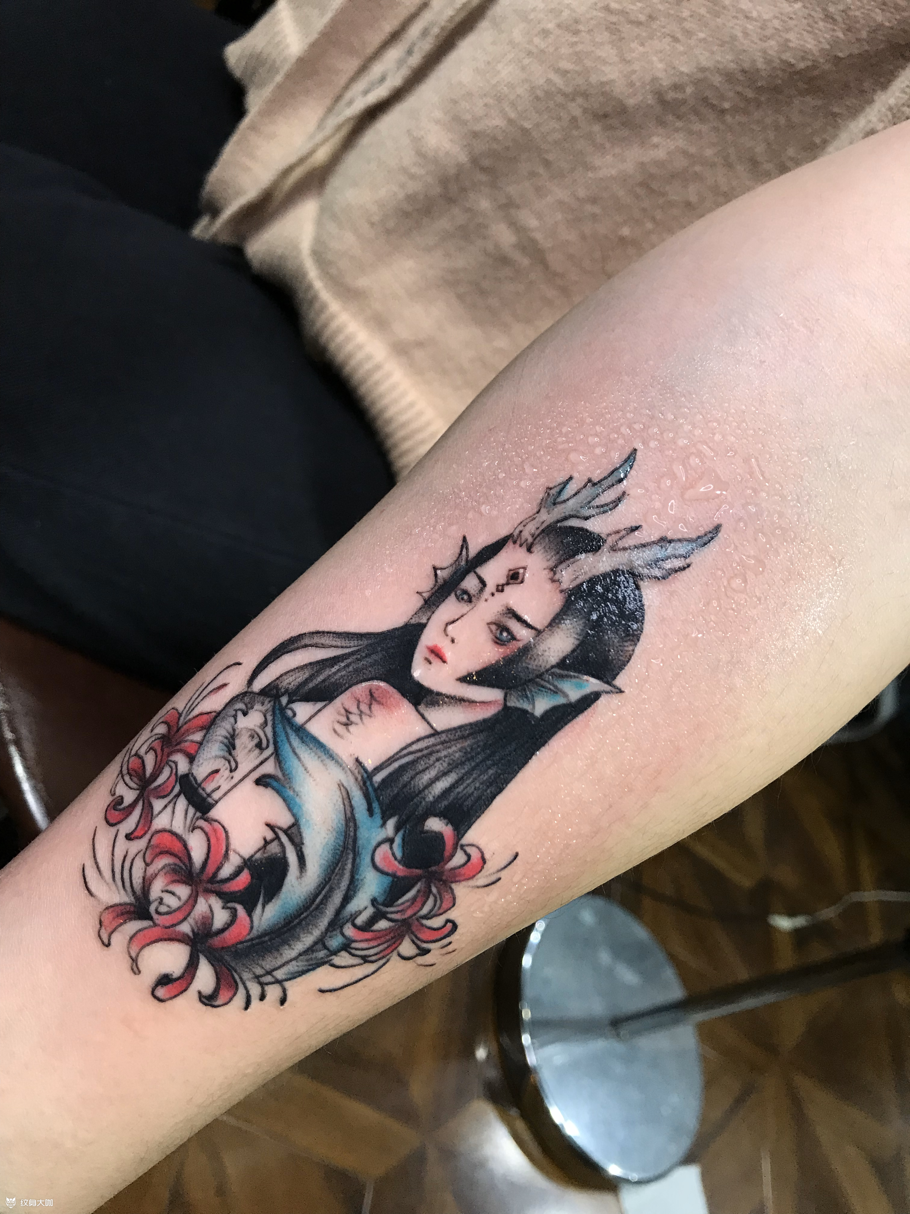小龙女_纹身图案手稿图片_歪叔的纹身作品集