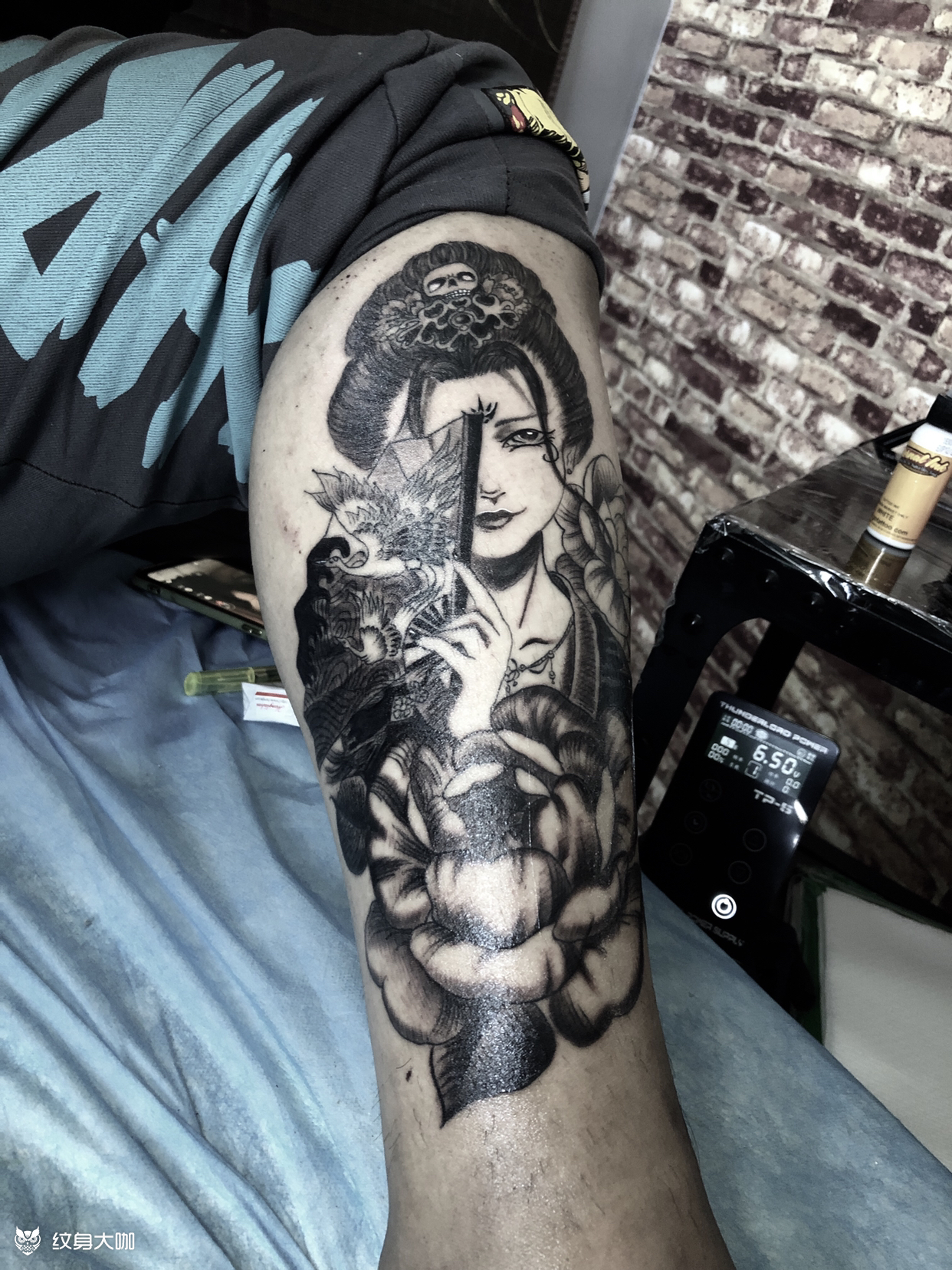 艺妓_纹身图案手稿图片_v5崔的纹身作品集