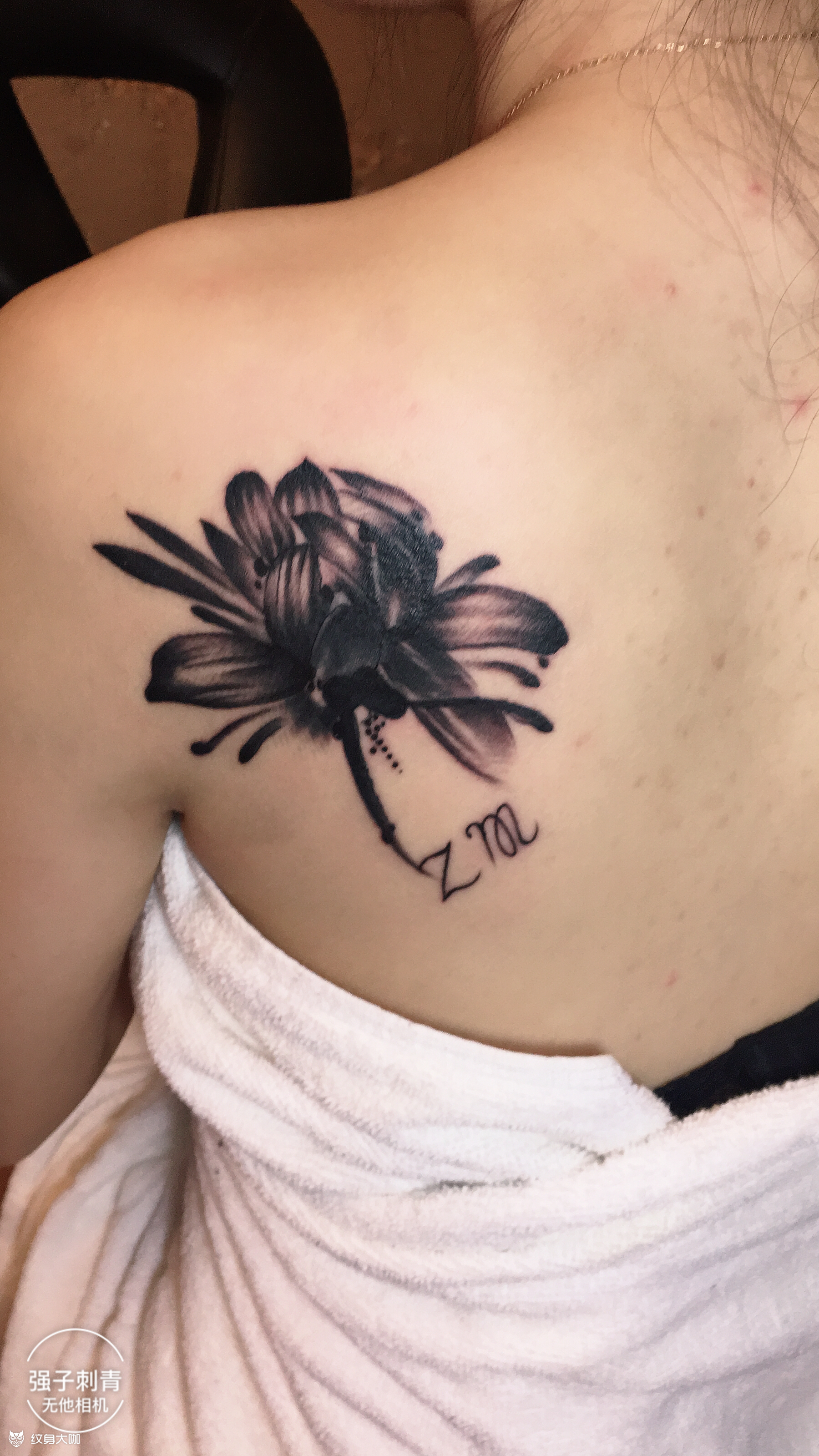 花覆盖_纹身图案手稿图片_中山强子的纹身作品集