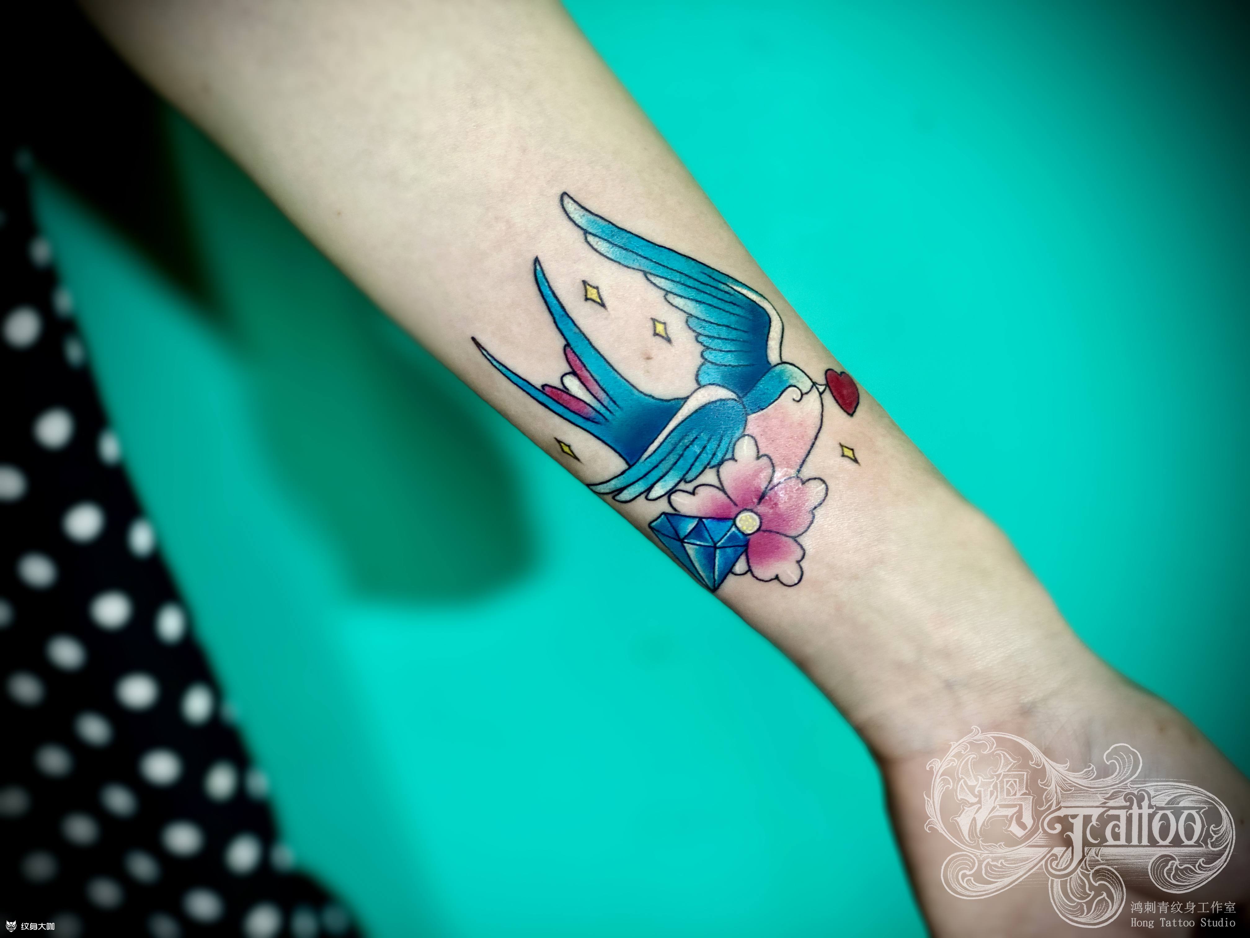 燕子_纹身图案手稿图片_lk的纹身作品集