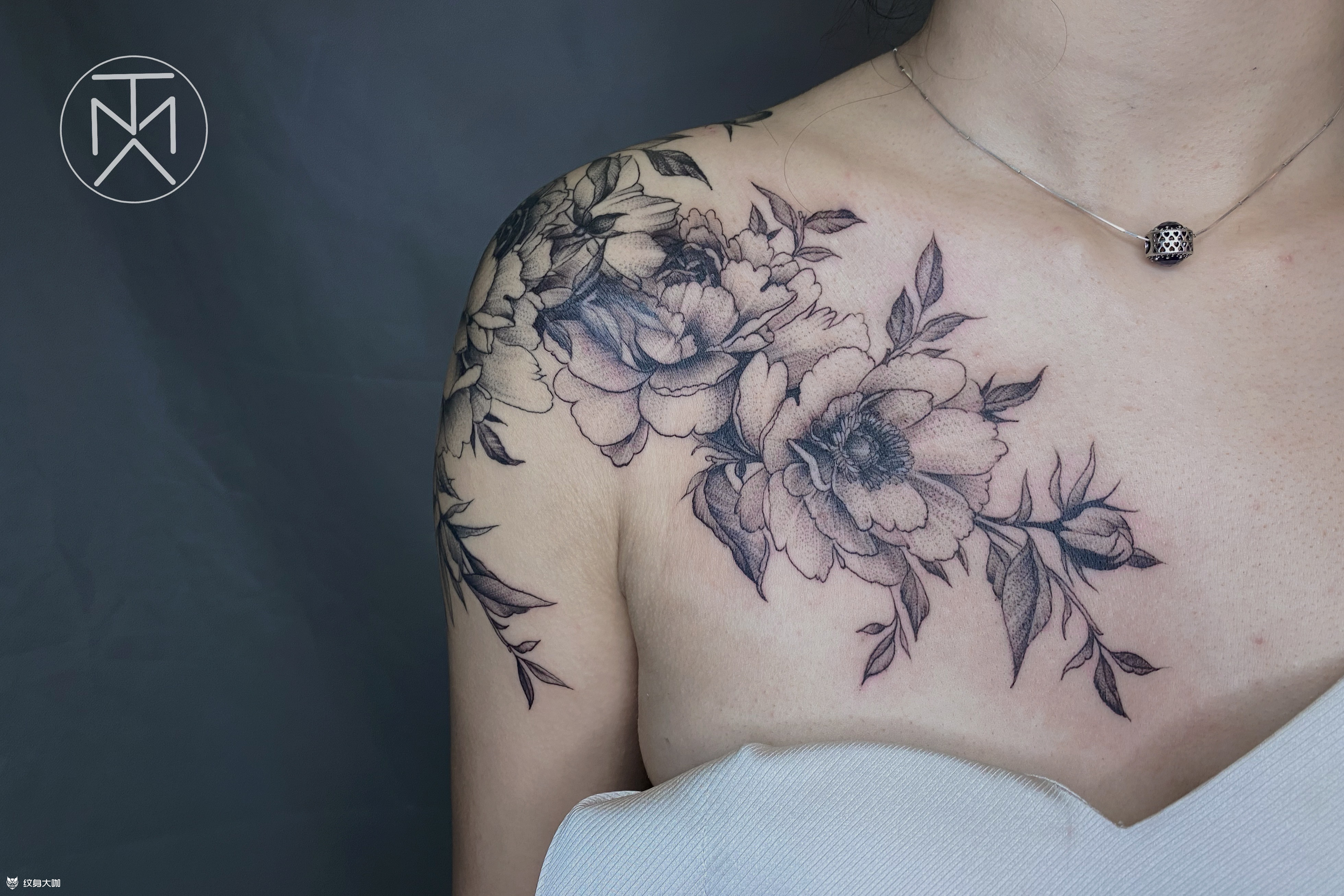 肩花_纹身图案手稿图片_司嘉的纹身作品集