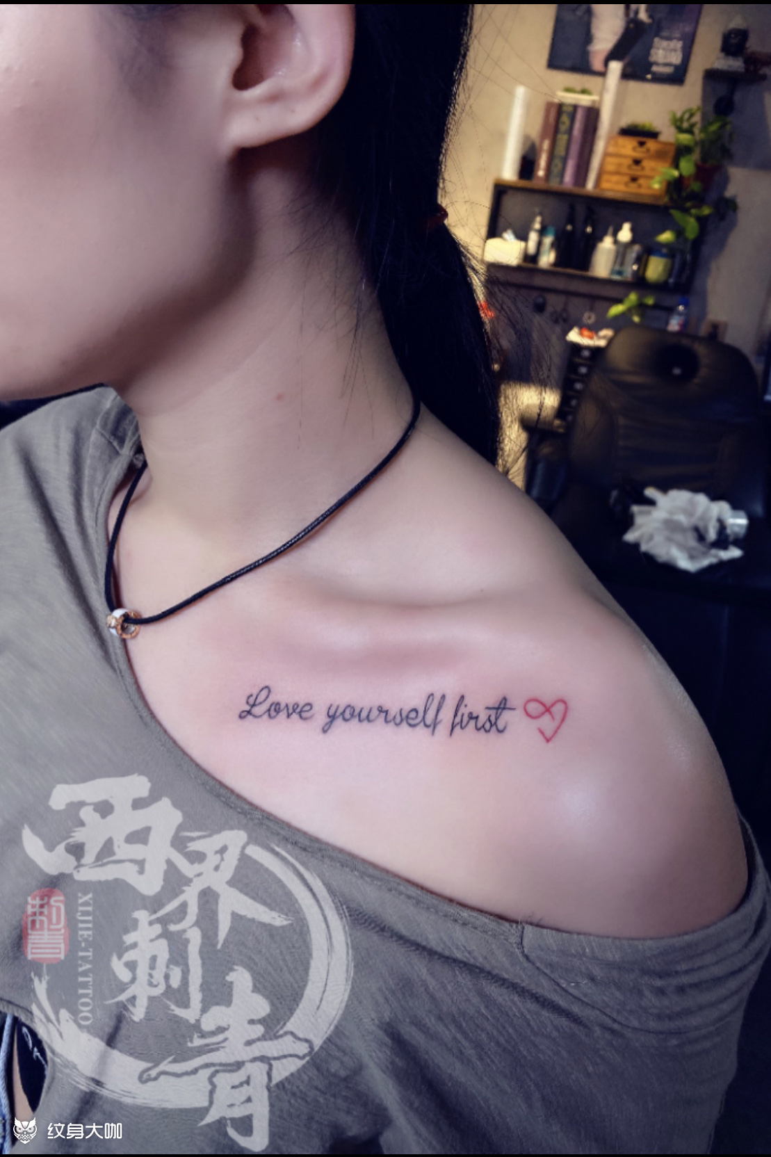 锁骨字母_纹身图案手稿图片_燕郊西界的纹身作品集