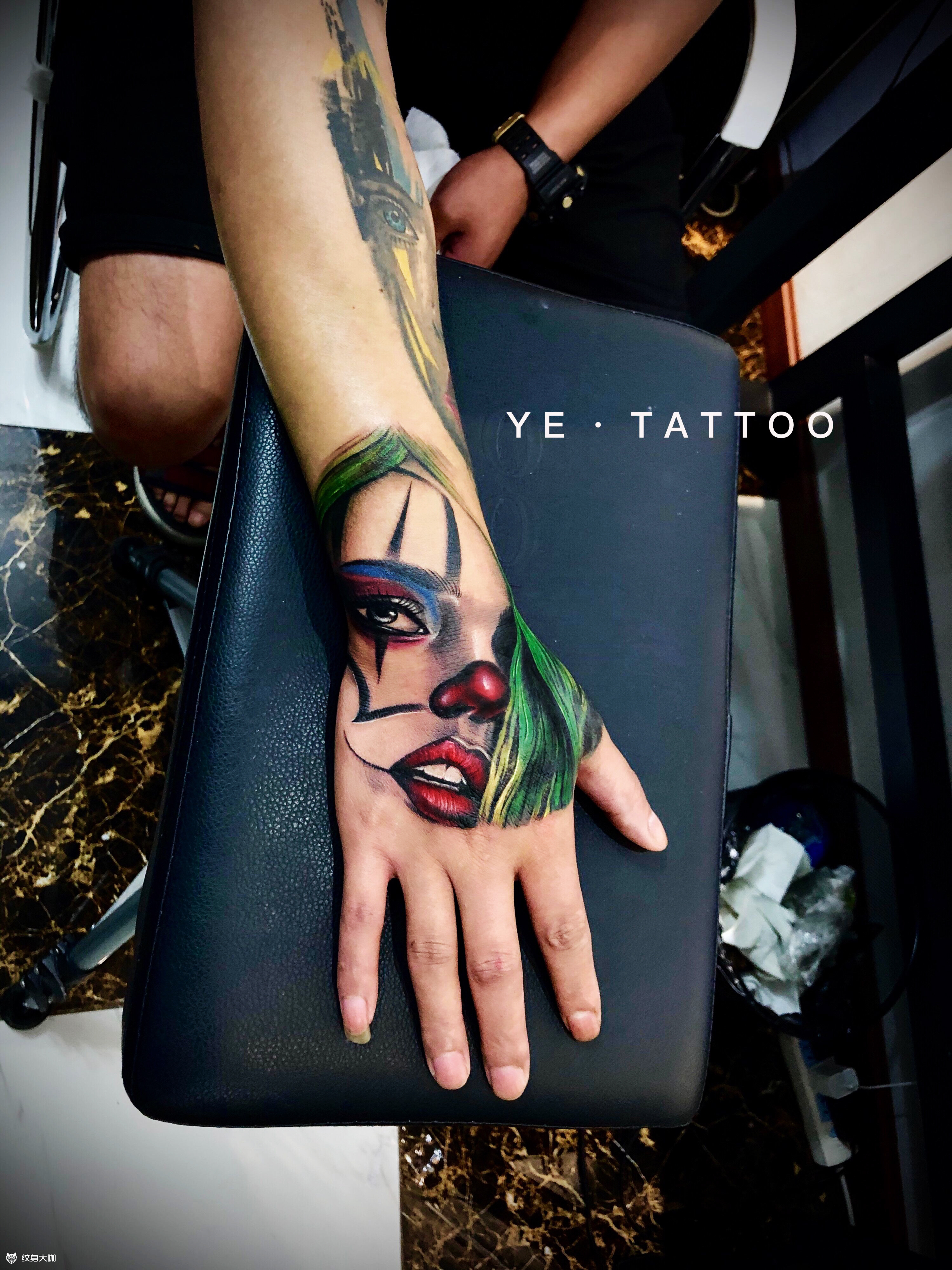 遮盖虎口图腾_纹身图案手稿图片_小乐的纹身作品集