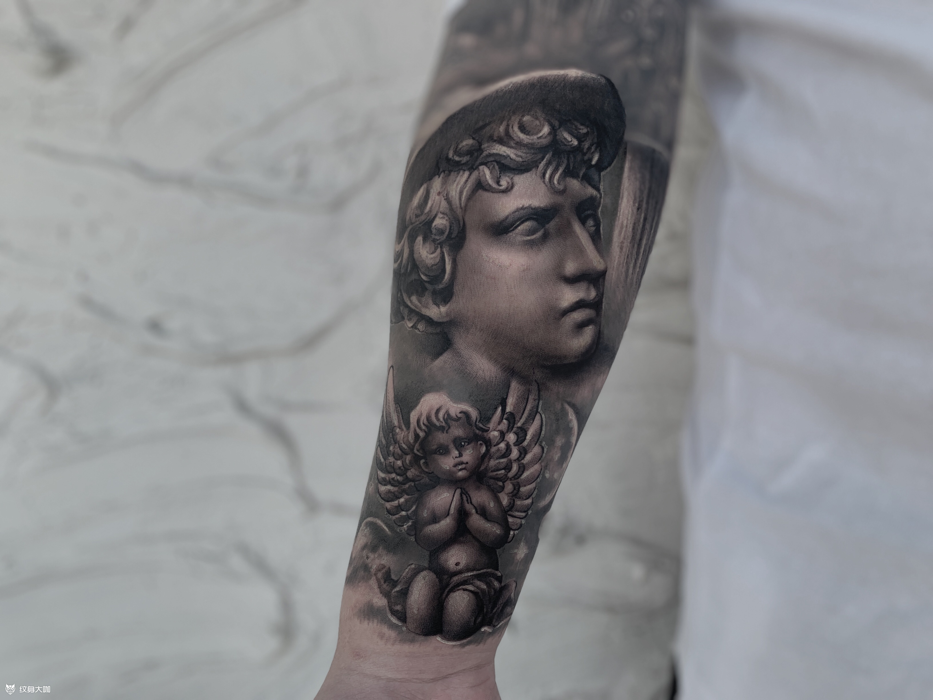 墨丘利 天使_纹身图案手稿图片_刘笑的纹身作品集