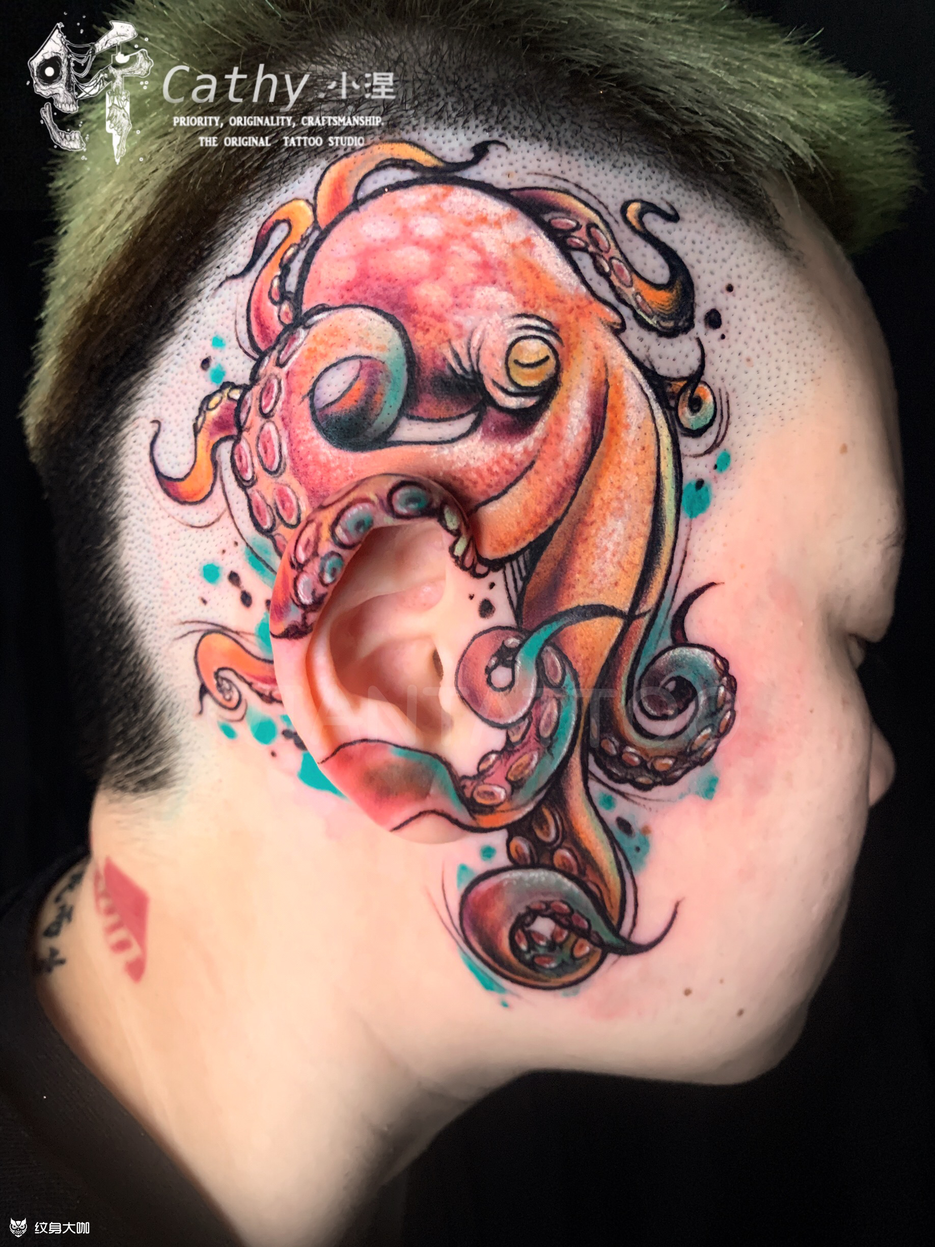 章鱼_纹身图案手稿图片_仟—claire星星的纹身作品集