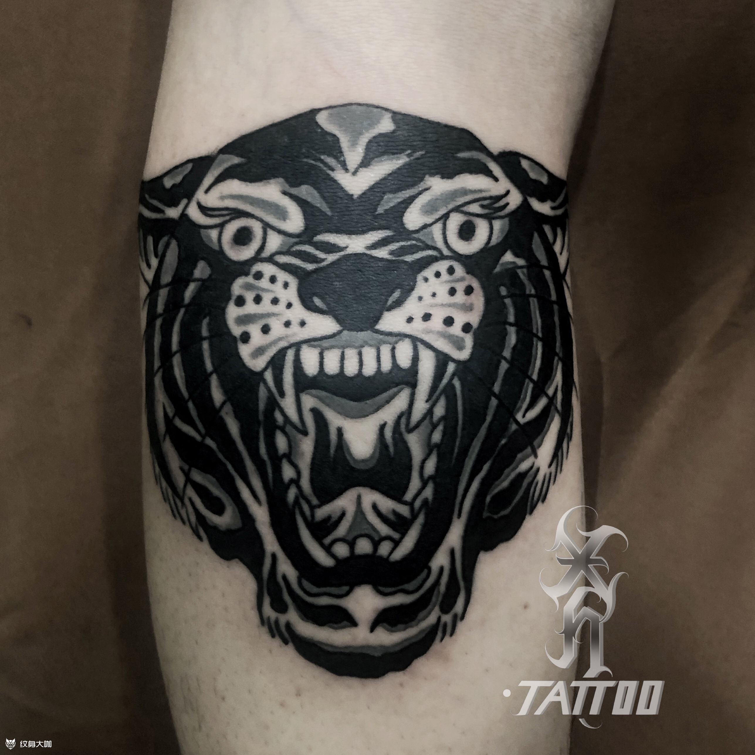 old school老虎_纹身图案手稿图片_桃子的纹身作品集