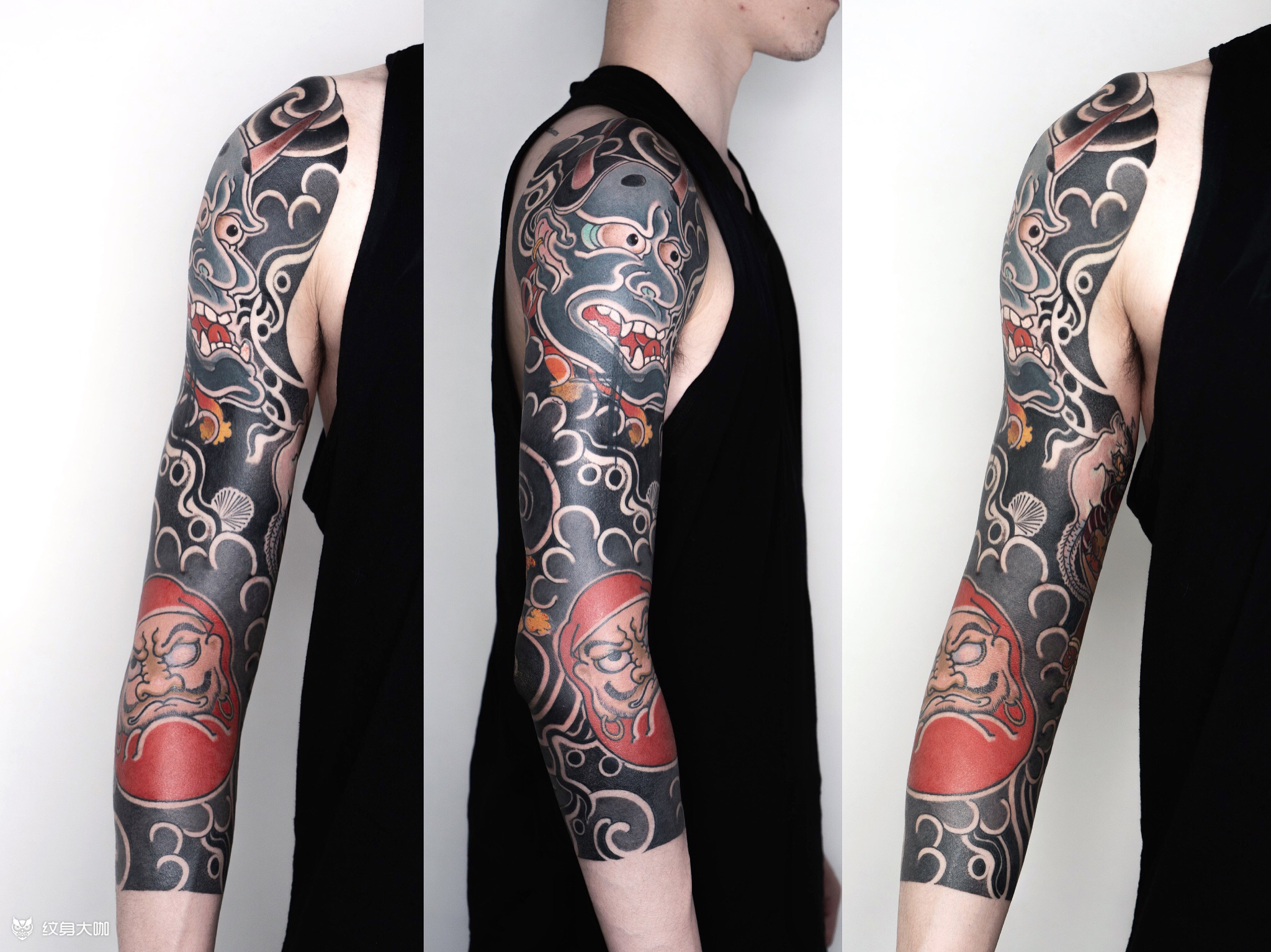 日式七分袖_纹身图案手稿图片_景.的纹身作品集