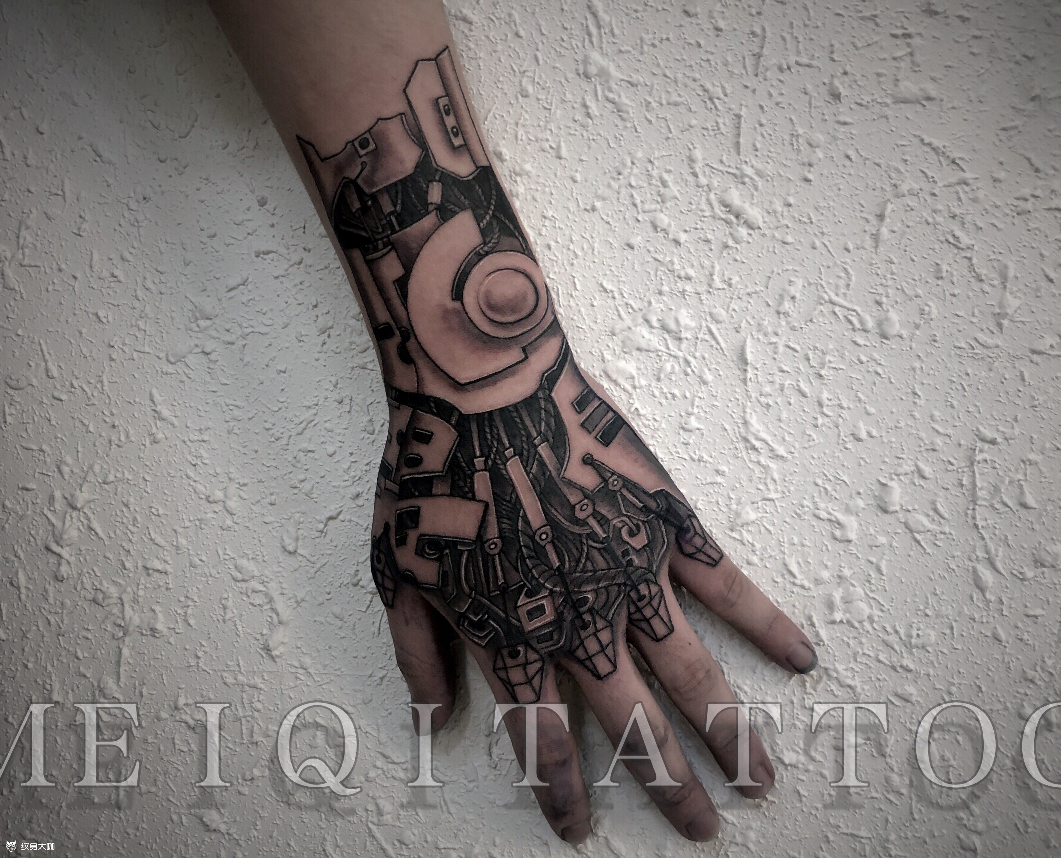 机械手_纹身图案手稿图片_李勇的纹身作品集