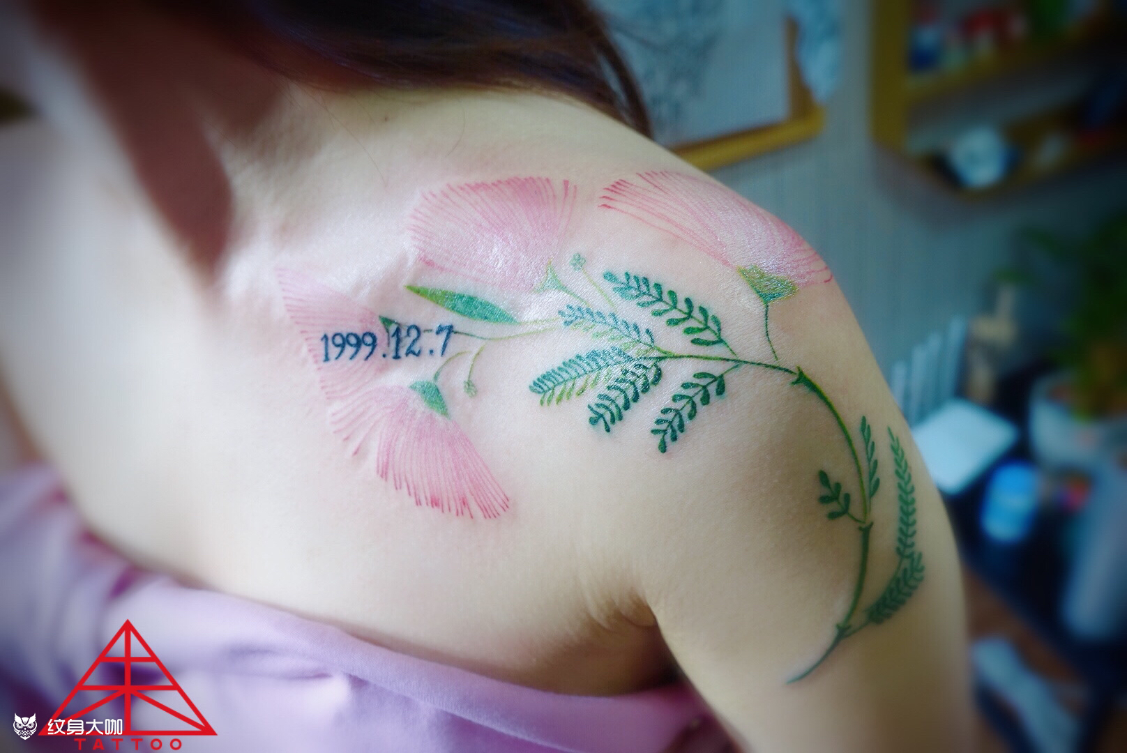 合欢花_纹身图案手稿图片_未未的纹身作品集