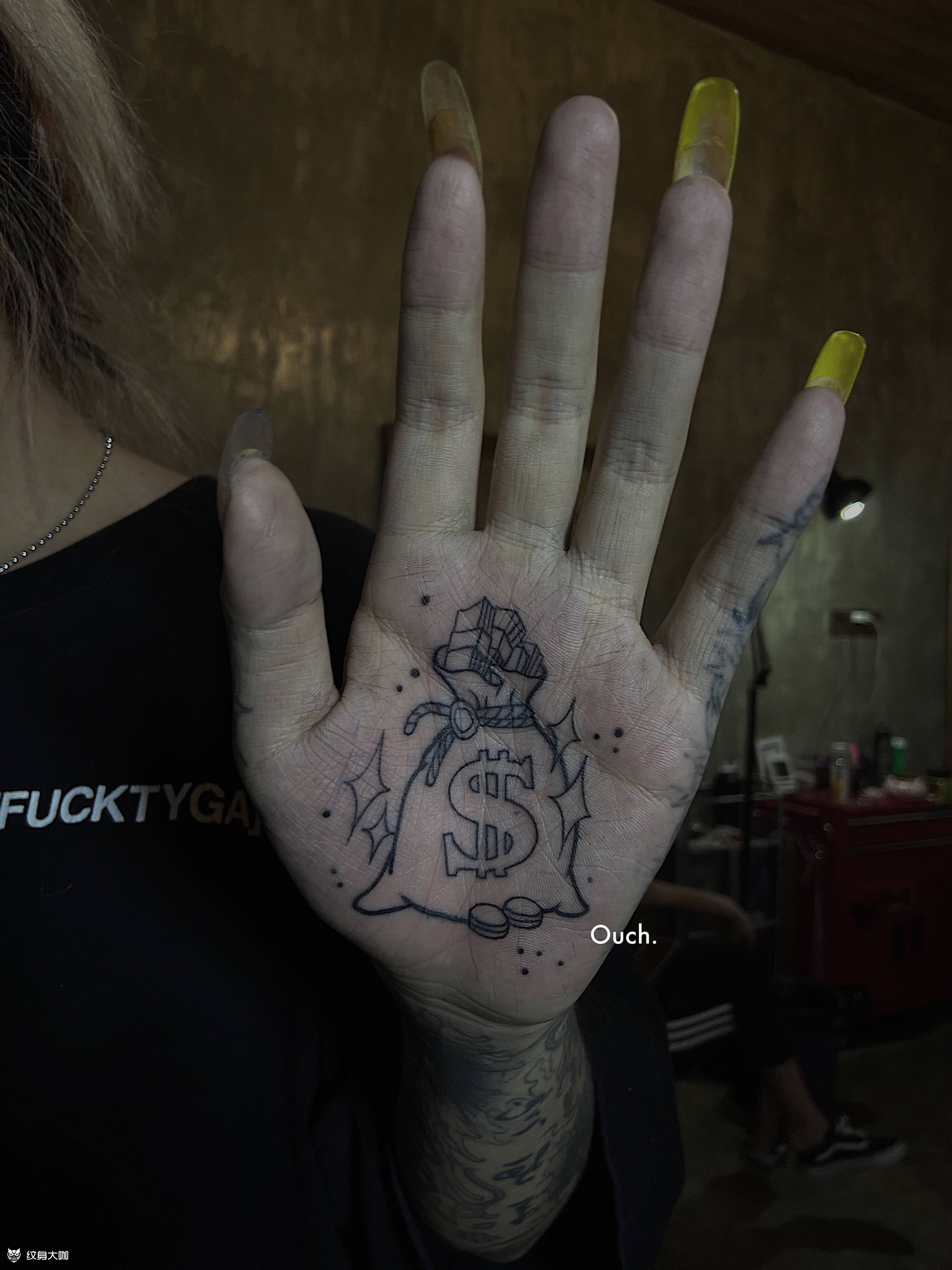 钱袋_纹身图案手稿图片_ouch.的纹身作品集