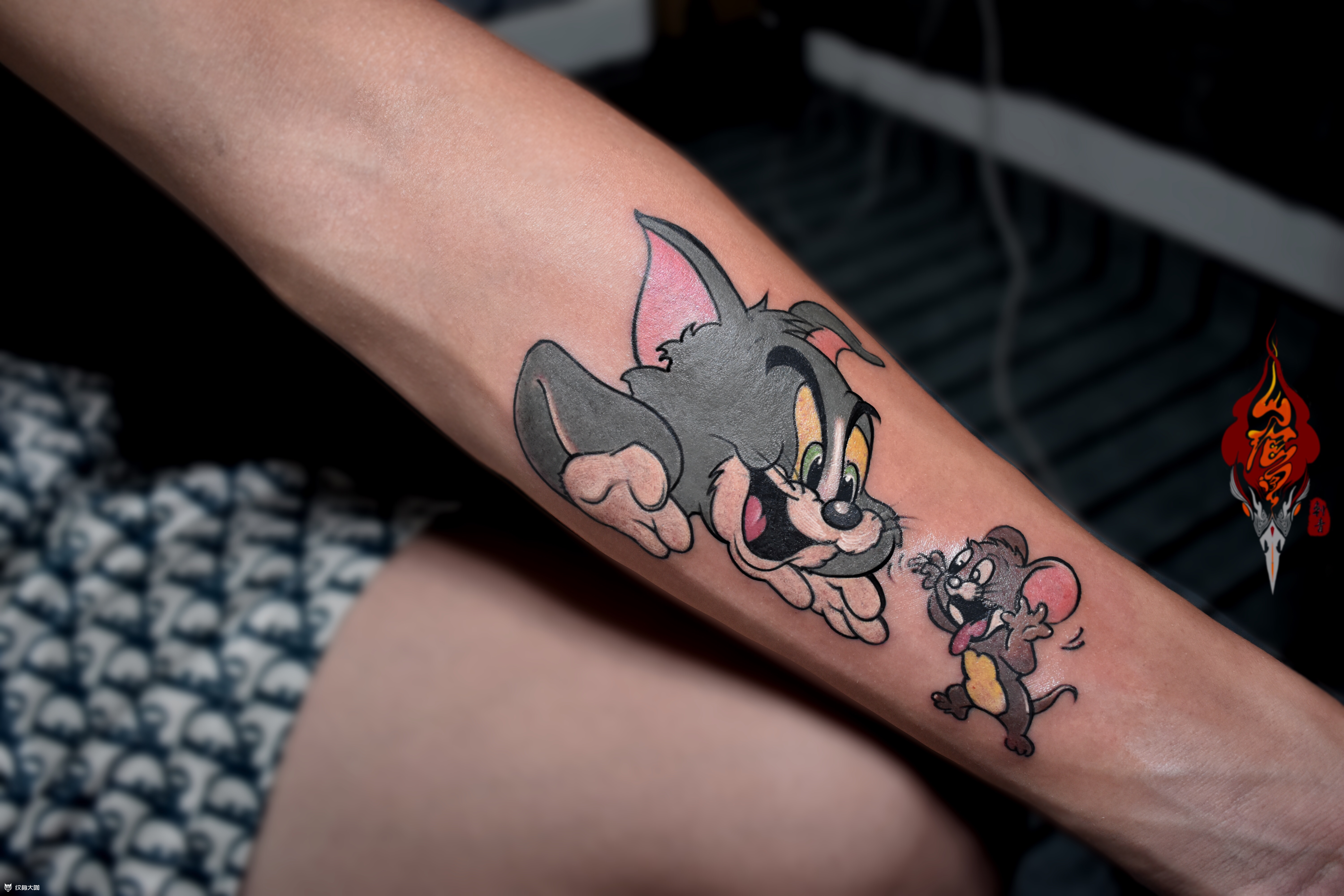 汤姆和小米渣_纹身图案手稿图片_「蓬鱼山」tattoo-隐的纹身作品集