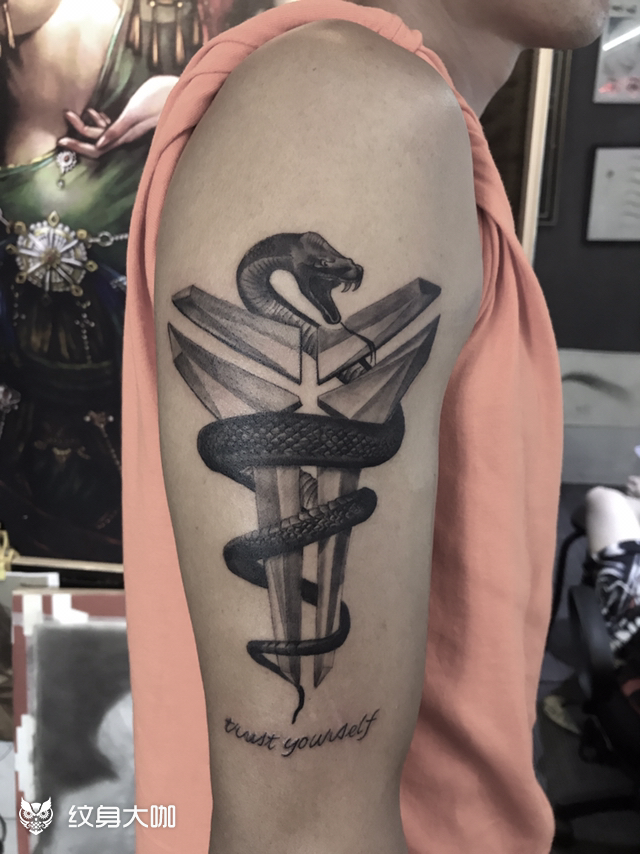 黑曼巴_纹身图案手稿图片_云海刺不青的纹身作品集