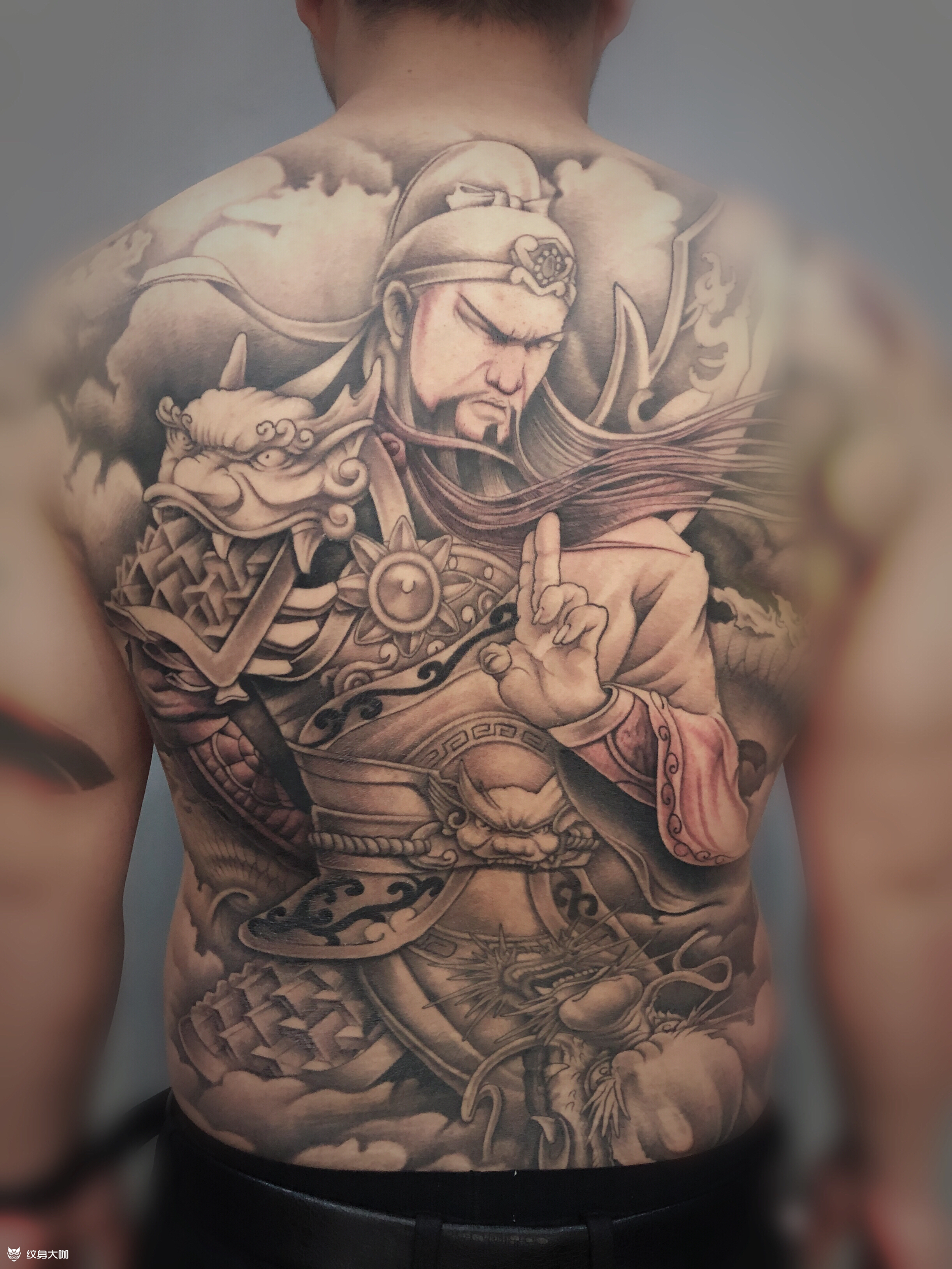 关羽_纹身图案手稿图片_陈新强的纹身作品集