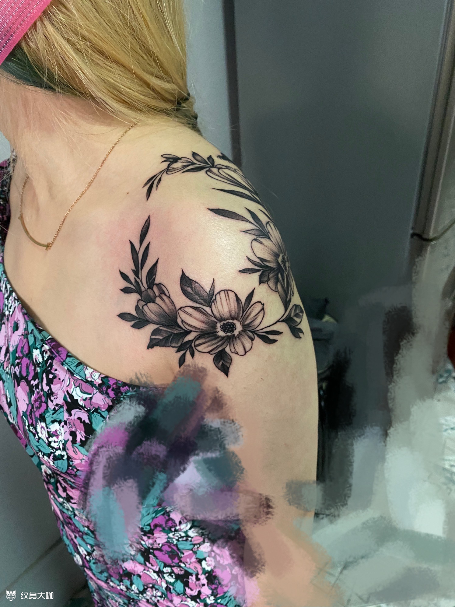 肩花_纹身图案手稿图片_大泽的纹身作品集