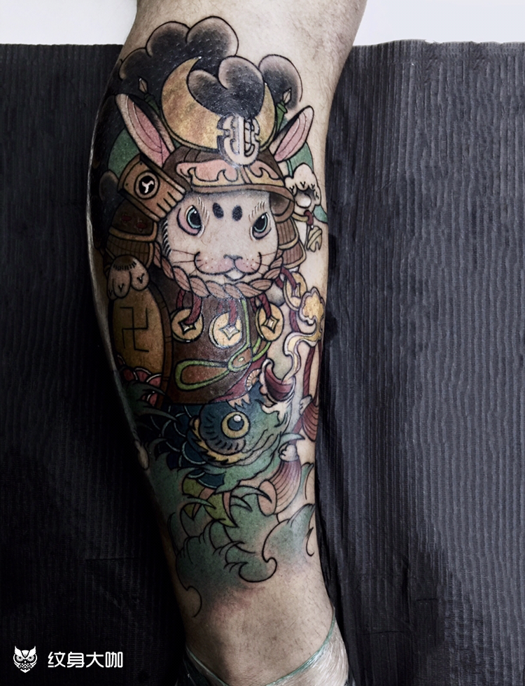 兔_纹身图案手稿图片_阿林的纹身作品集